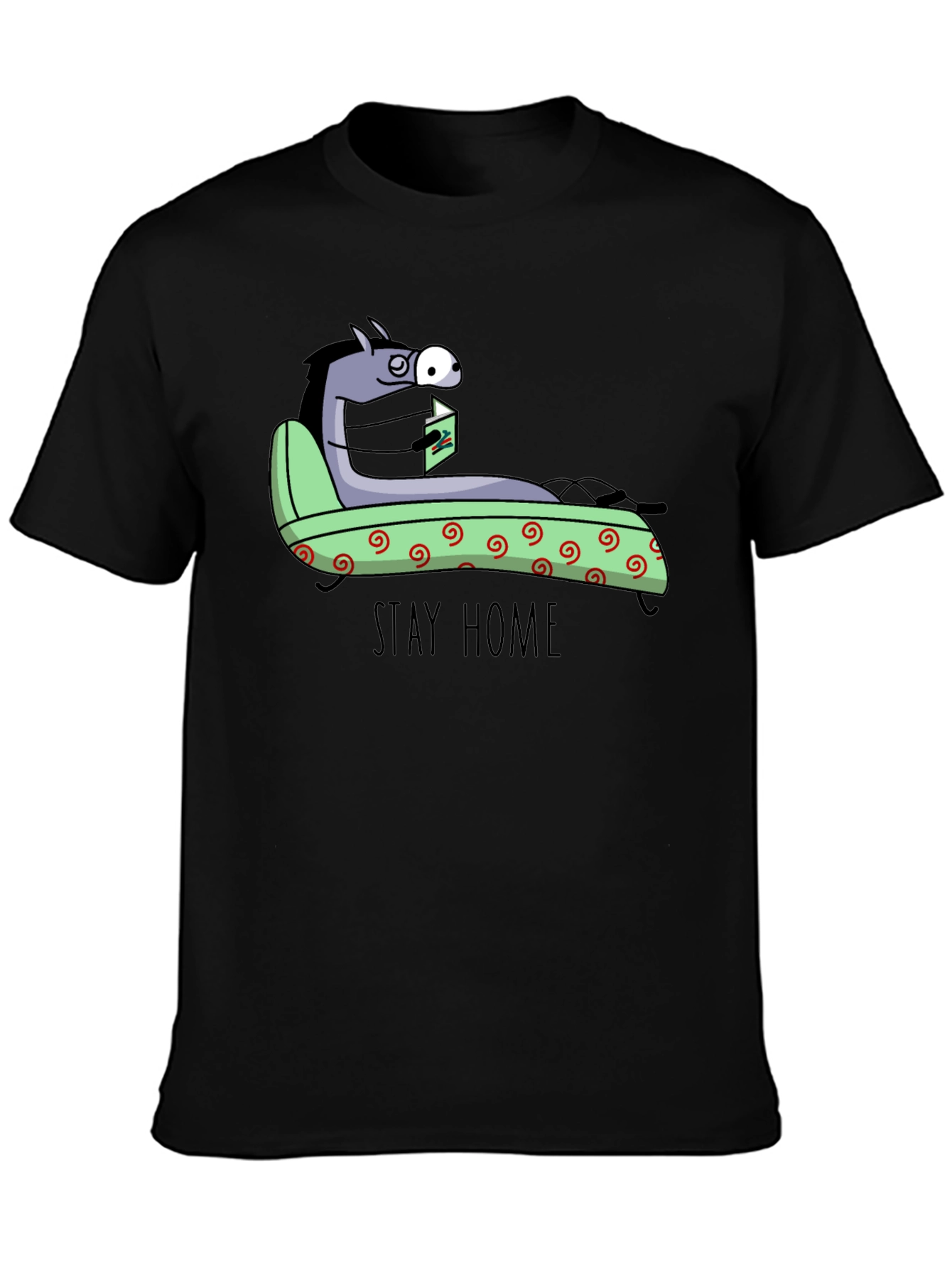 Stay Home Horse T-Shirt - Unique Graphic Tee