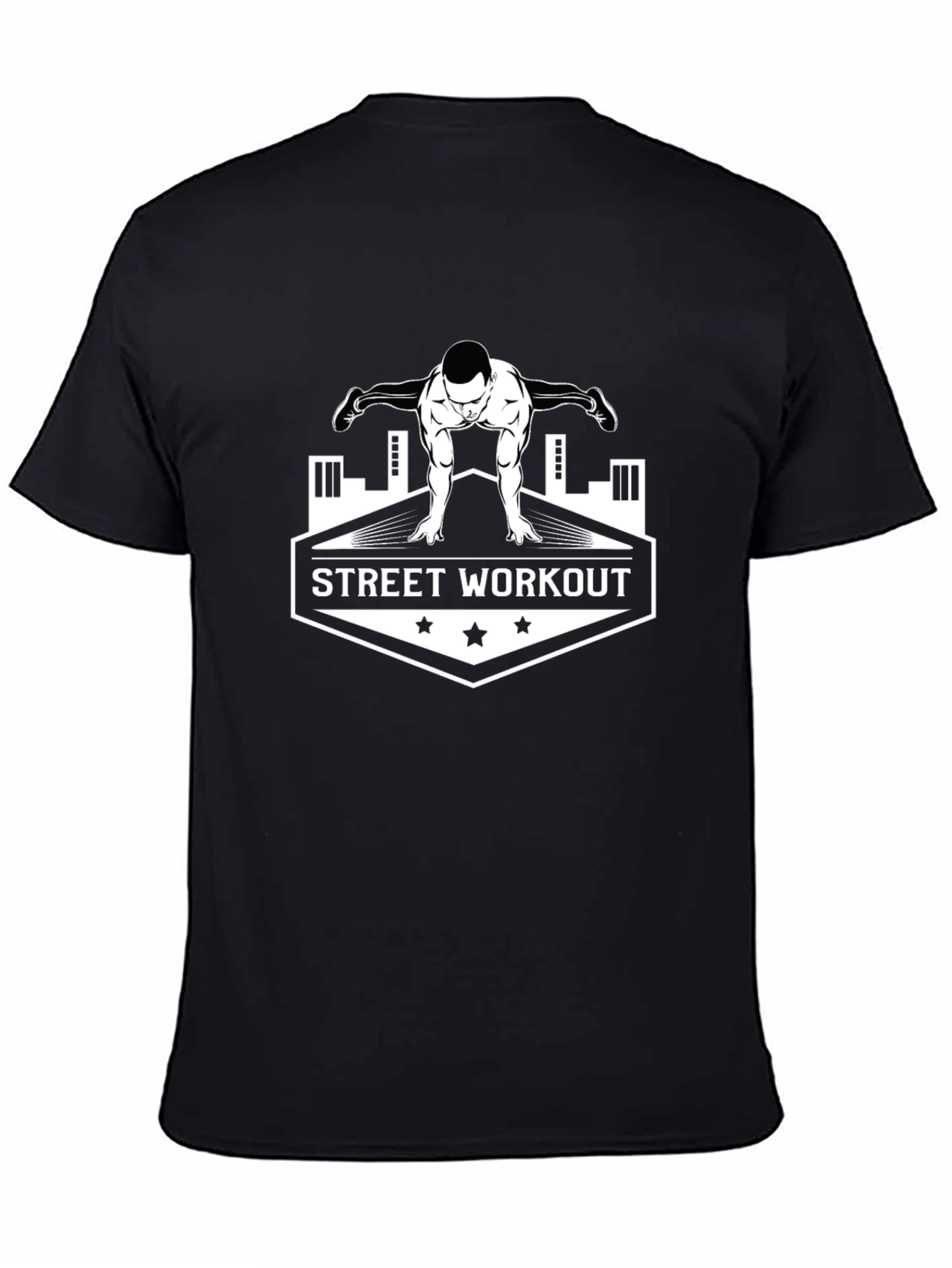 Street Workout Graphic T-Shirt - Black