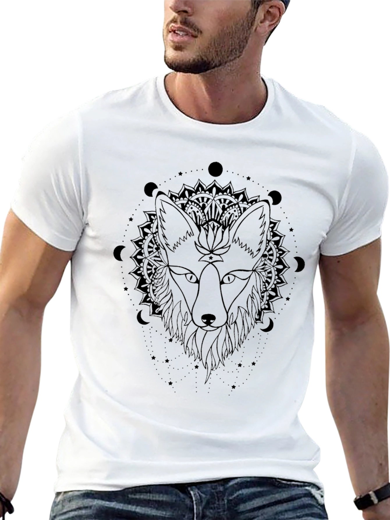 Mystic Fox Graphic Tee - Black
