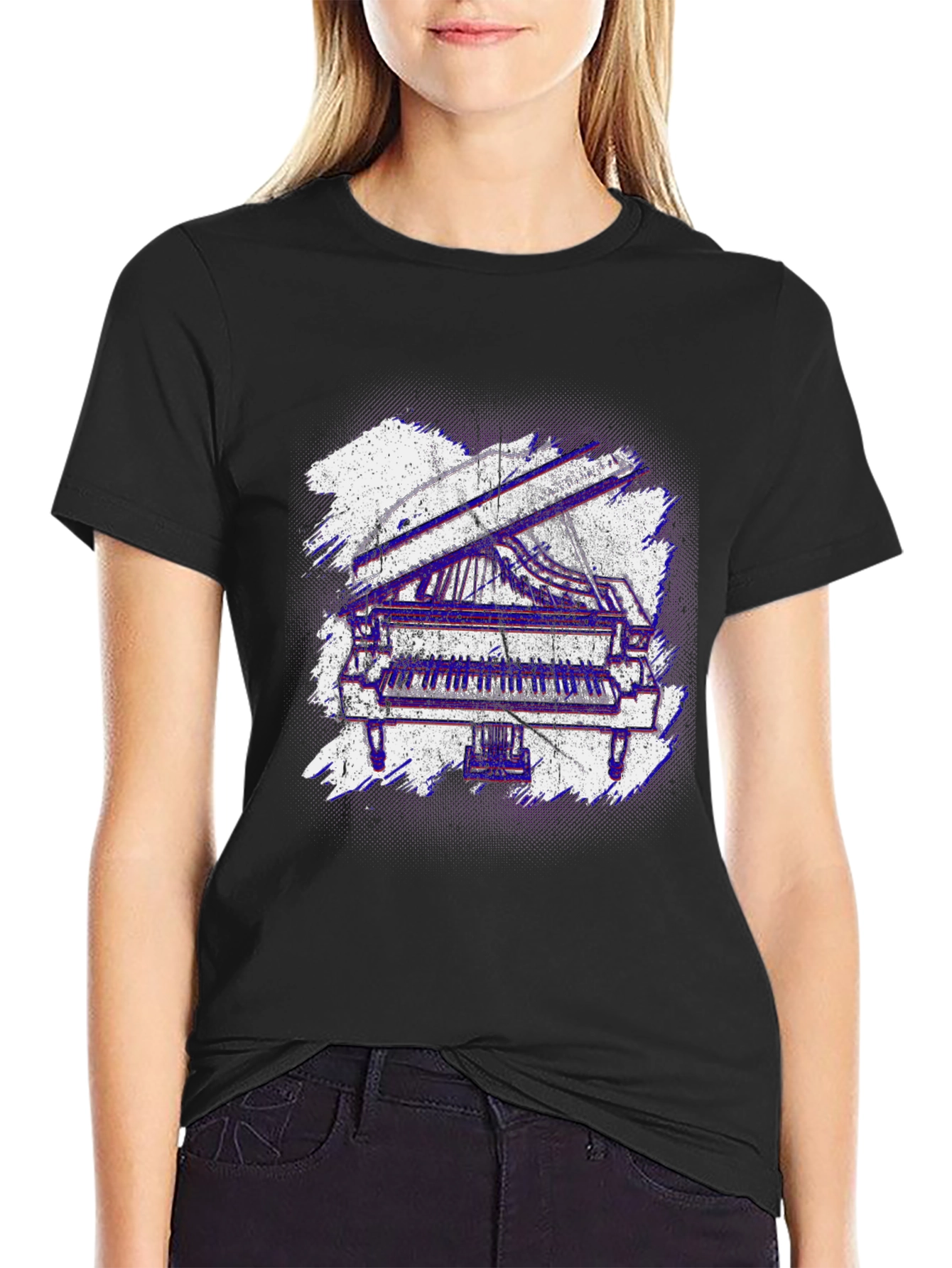 Piano Graphic Tee - Cool Music Lover Shirt