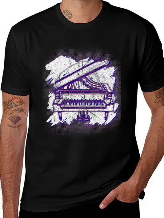 Piano Graphic Tee - Cool Music Lover Shirt