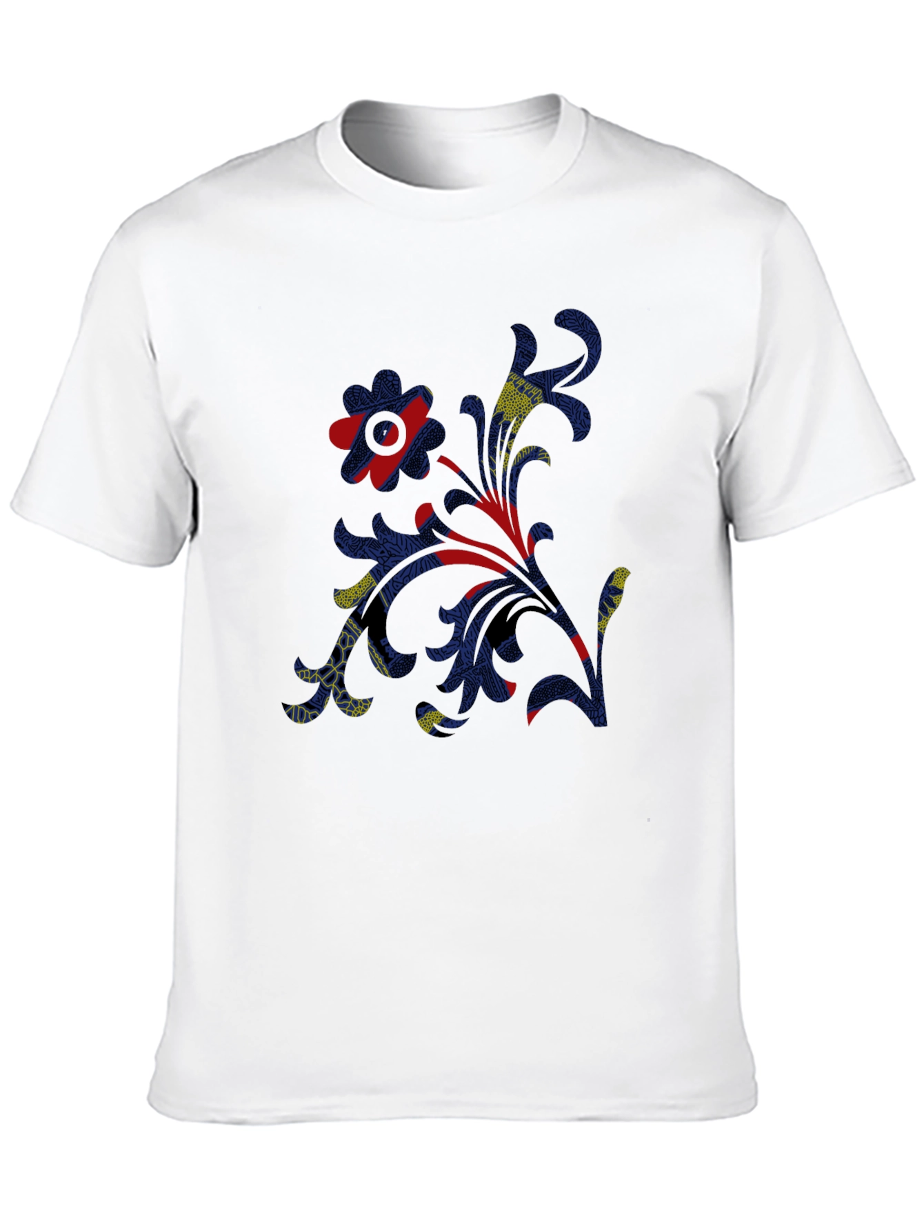 Abstract Print Mens Black T-Shirt