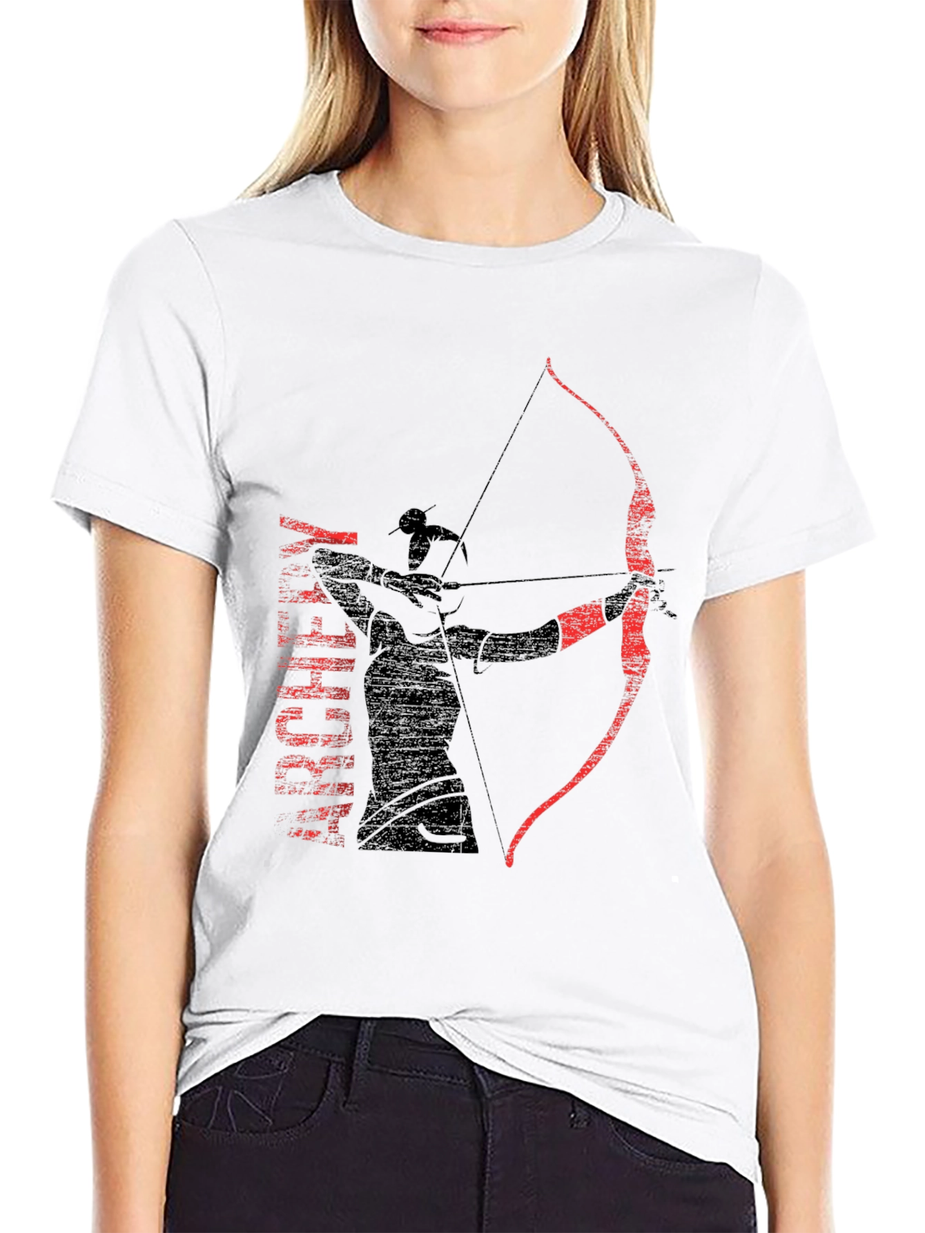 Archer Graphic Tee - Black Cotton T-Shirt