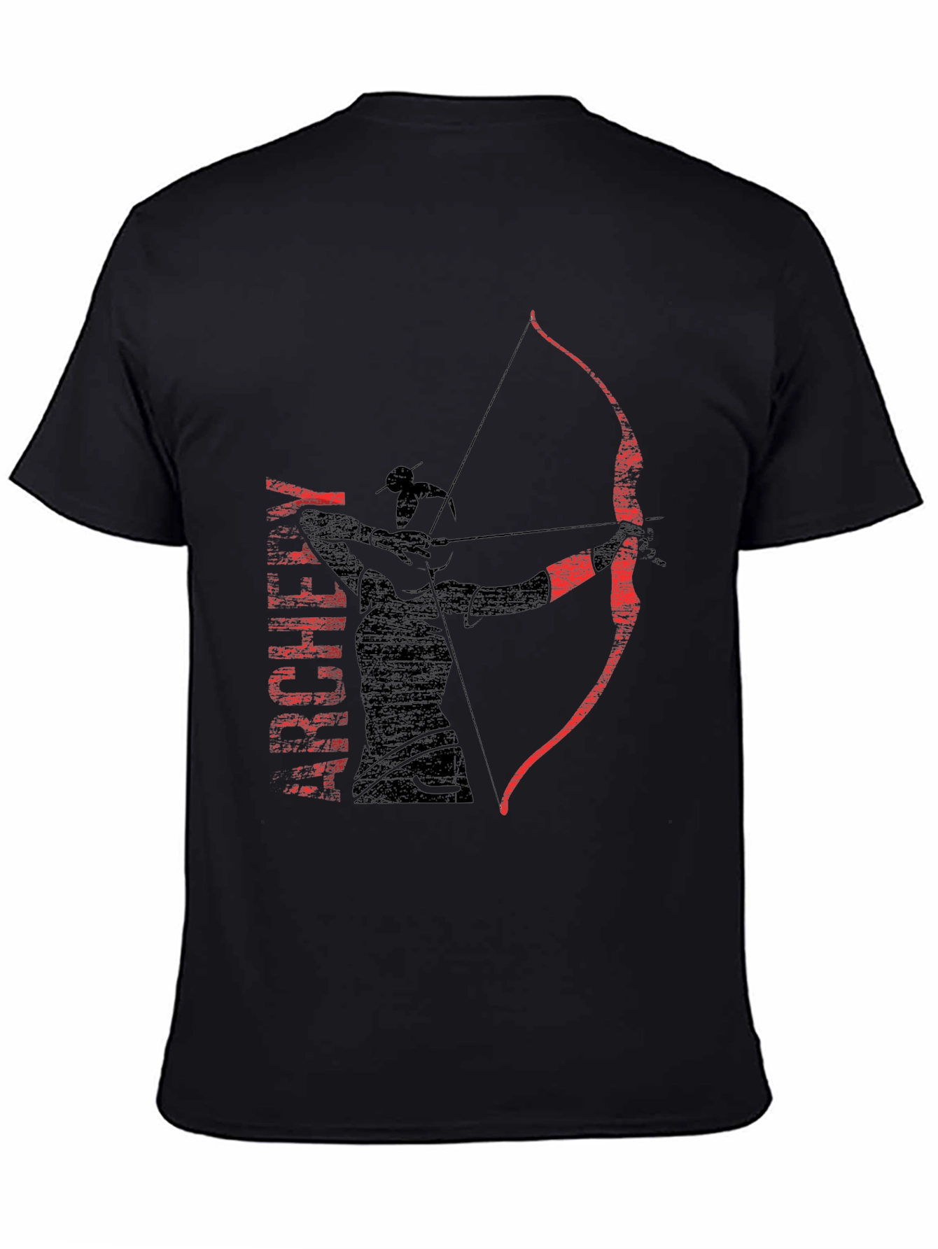 Archer Graphic Tee - Black Cotton T-Shirt