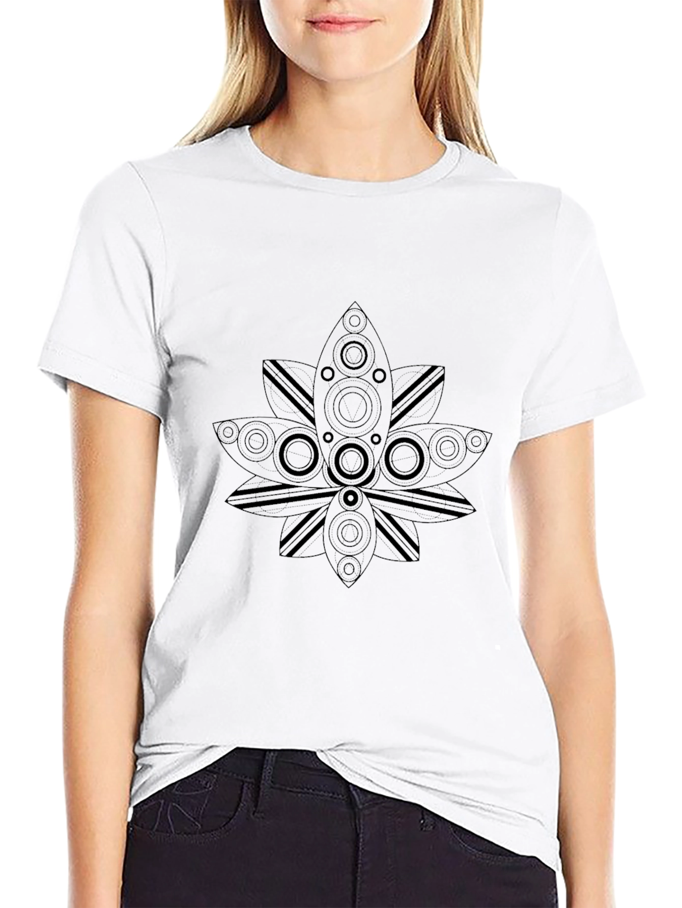 Mens Black Graphic Print T-Shirt