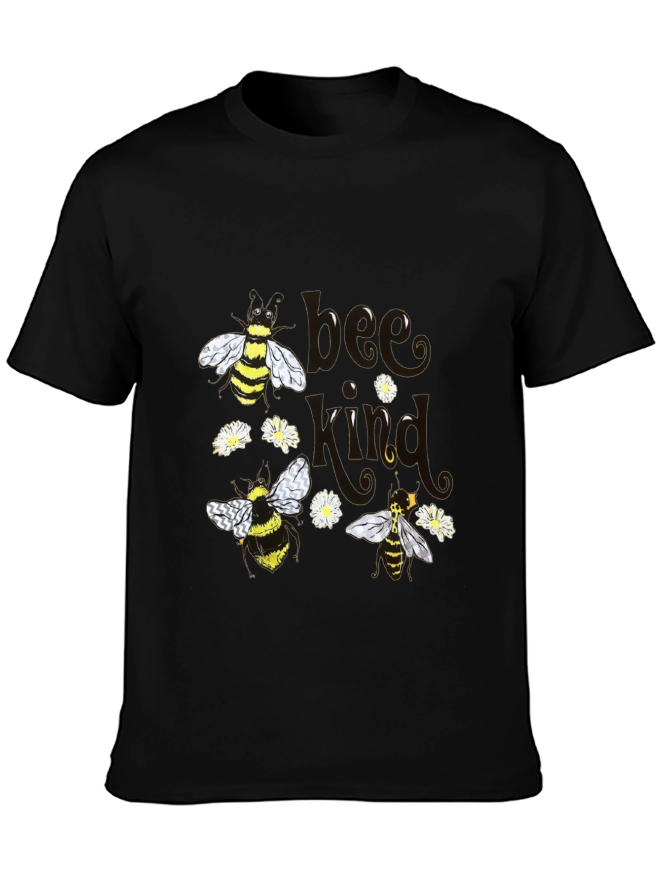Bee Kind T-Shirt - Black Cotton