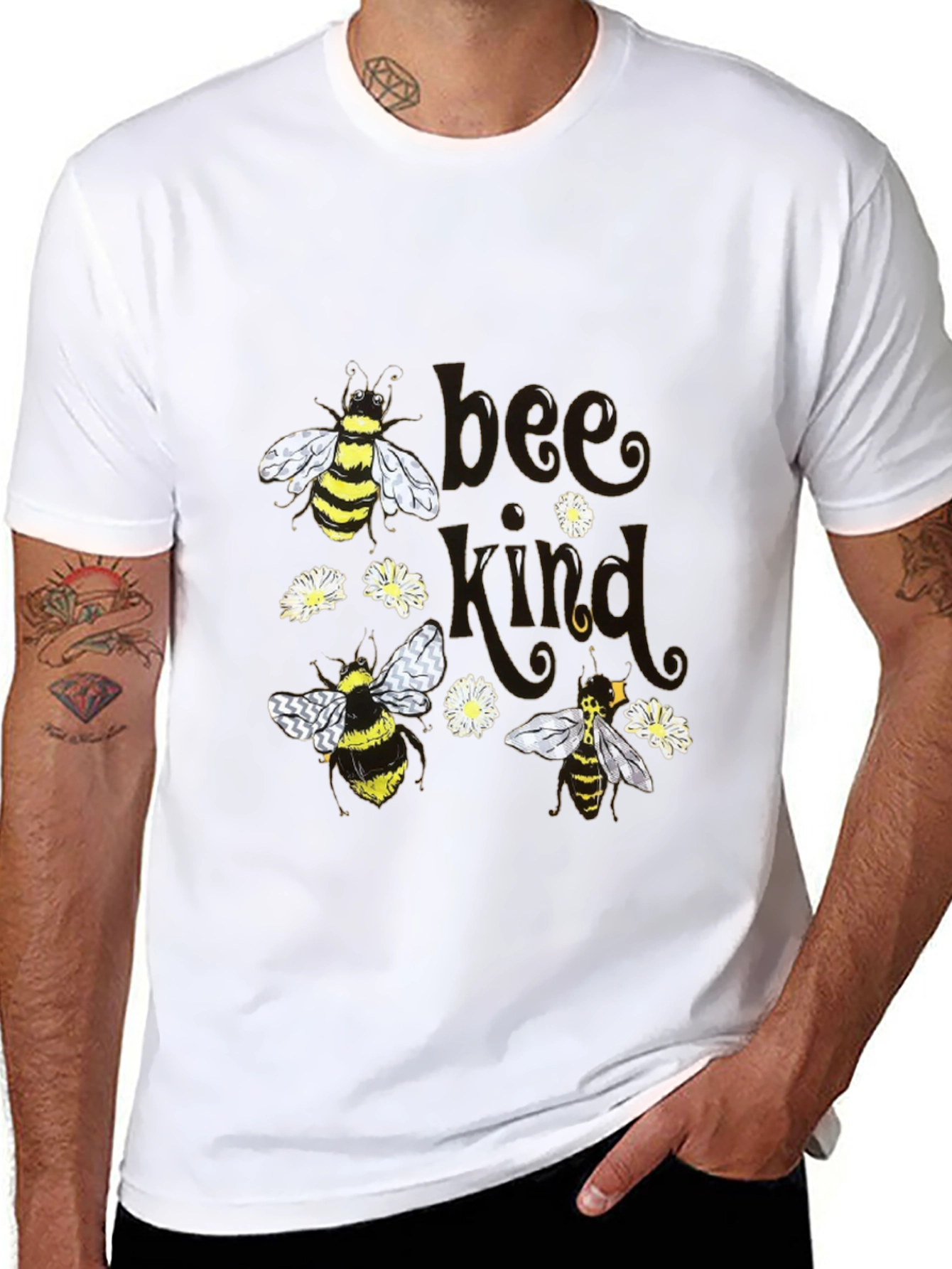 Bee Kind T-Shirt - Black Cotton