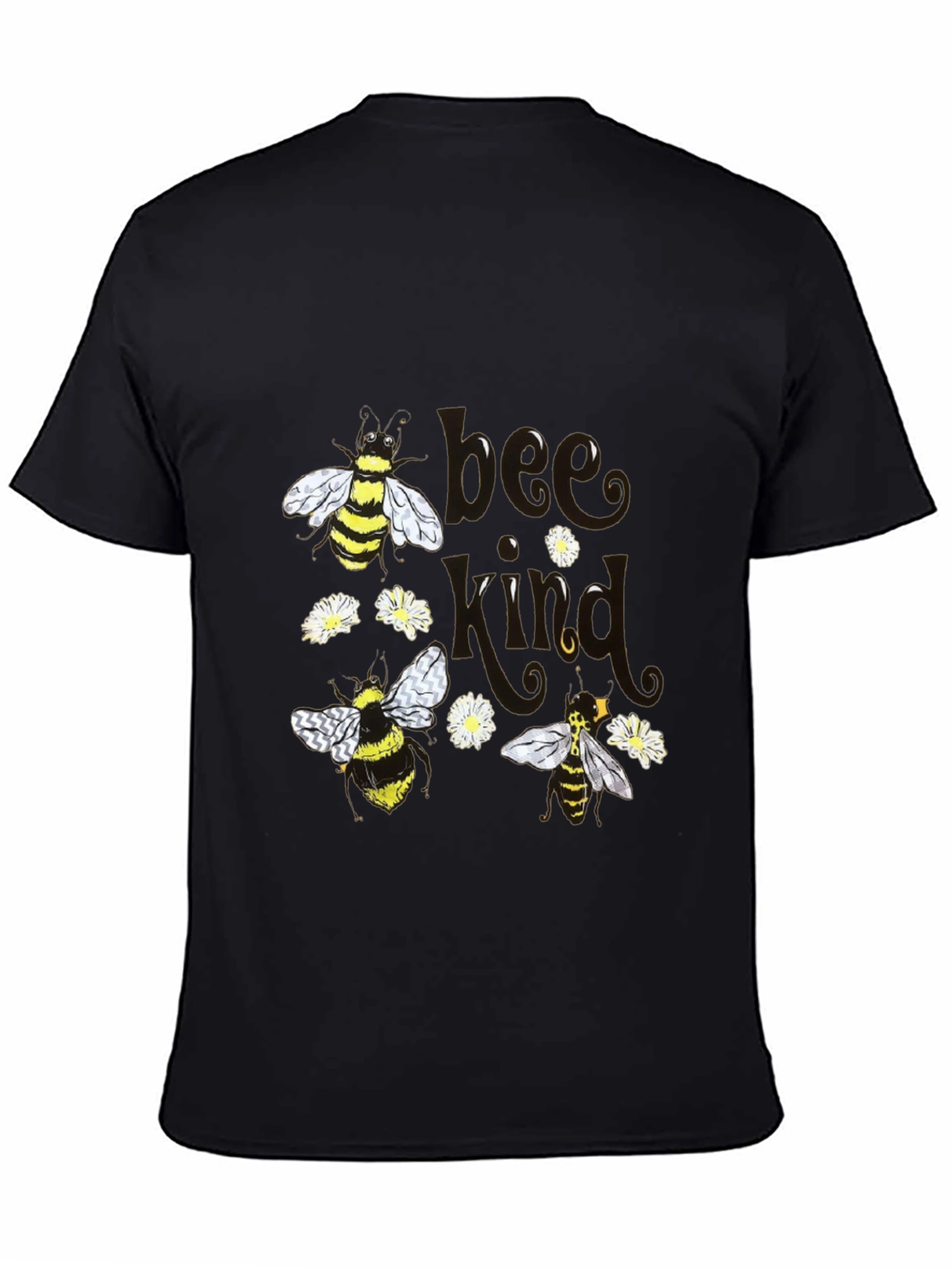 Bee Kind T-Shirt - Black Cotton