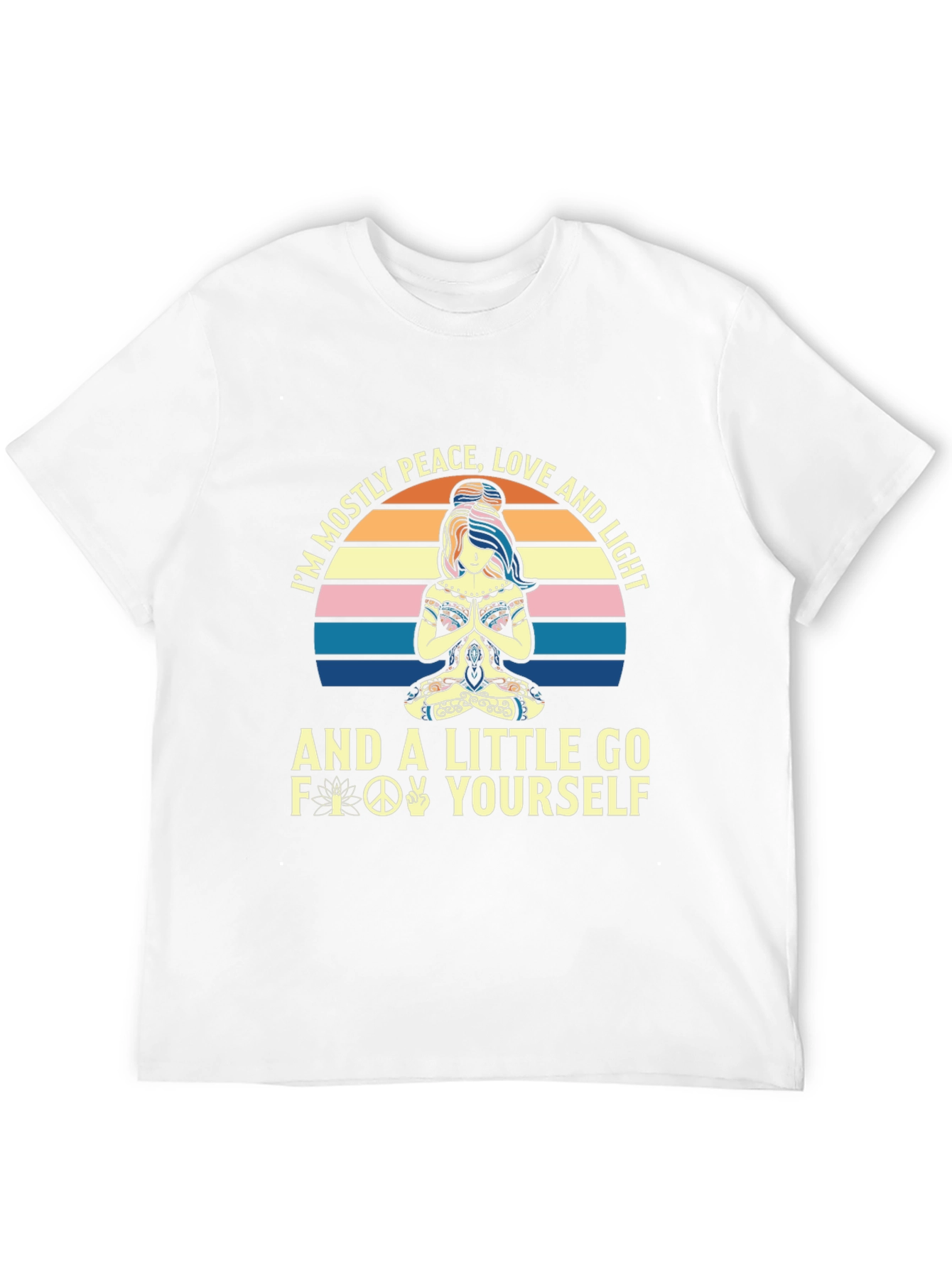Peace Love Light Yoga Graphic T-Shirt