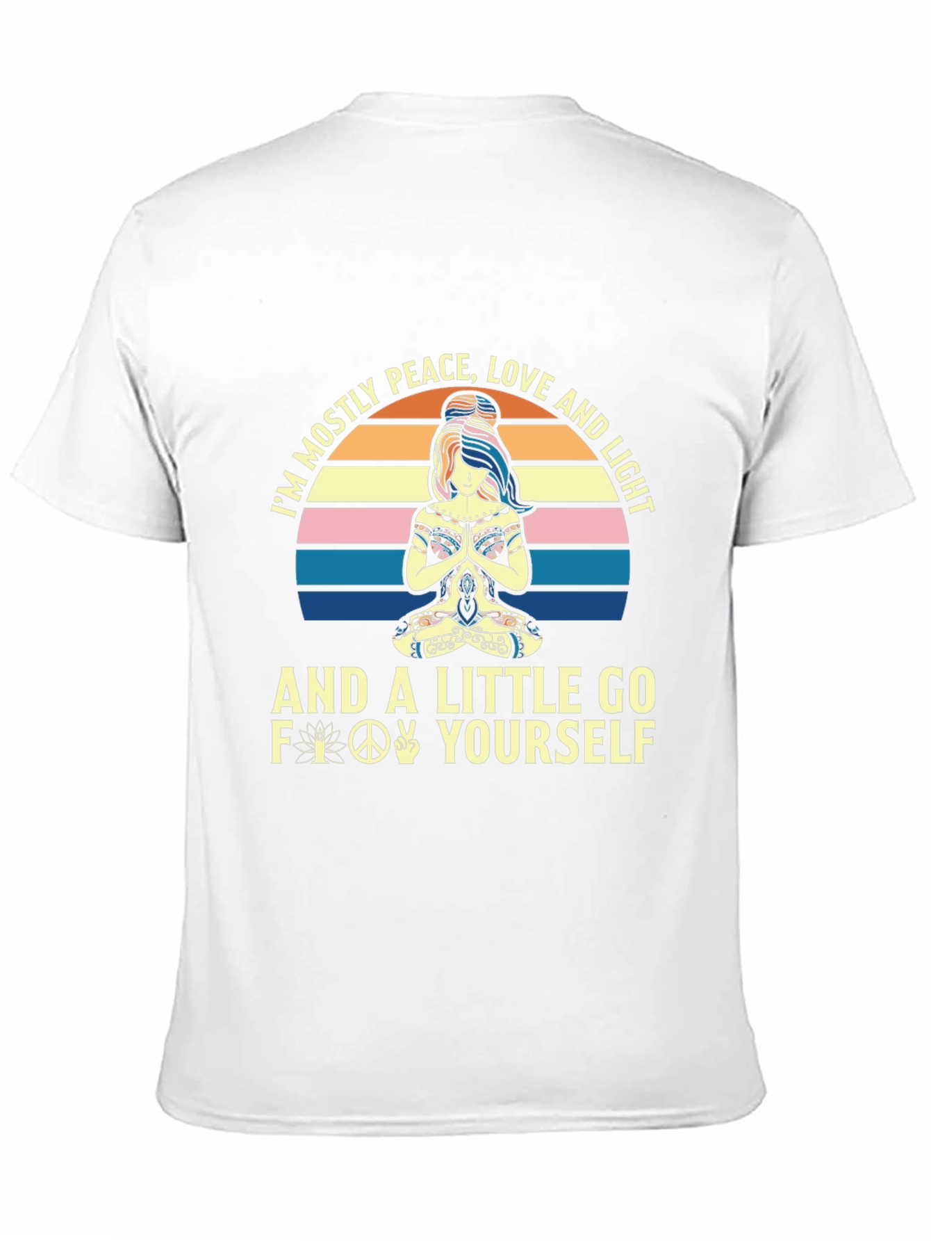 Peace Love Light Yoga Graphic T-Shirt