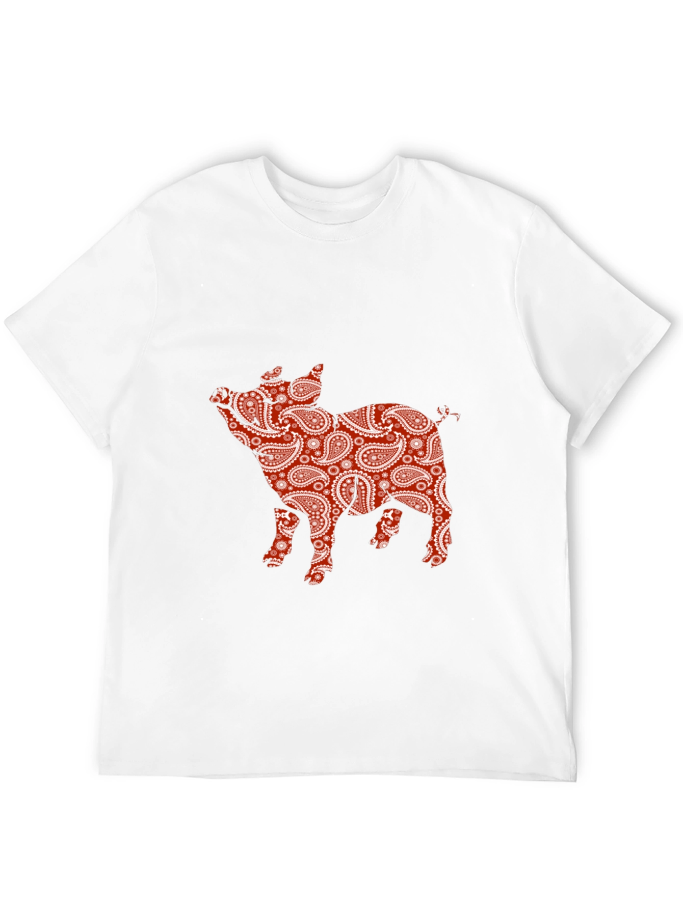 Paisley Pig Print T-Shirt