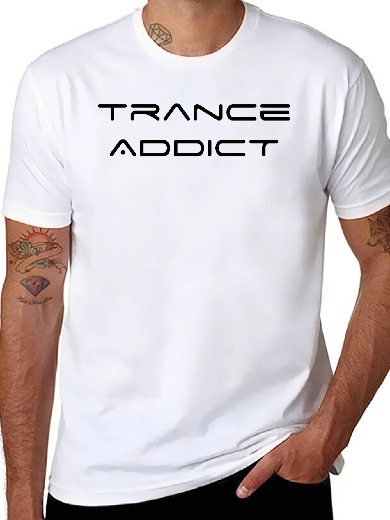 Trance Addict Black T-Shirt - Modern Music Apparel