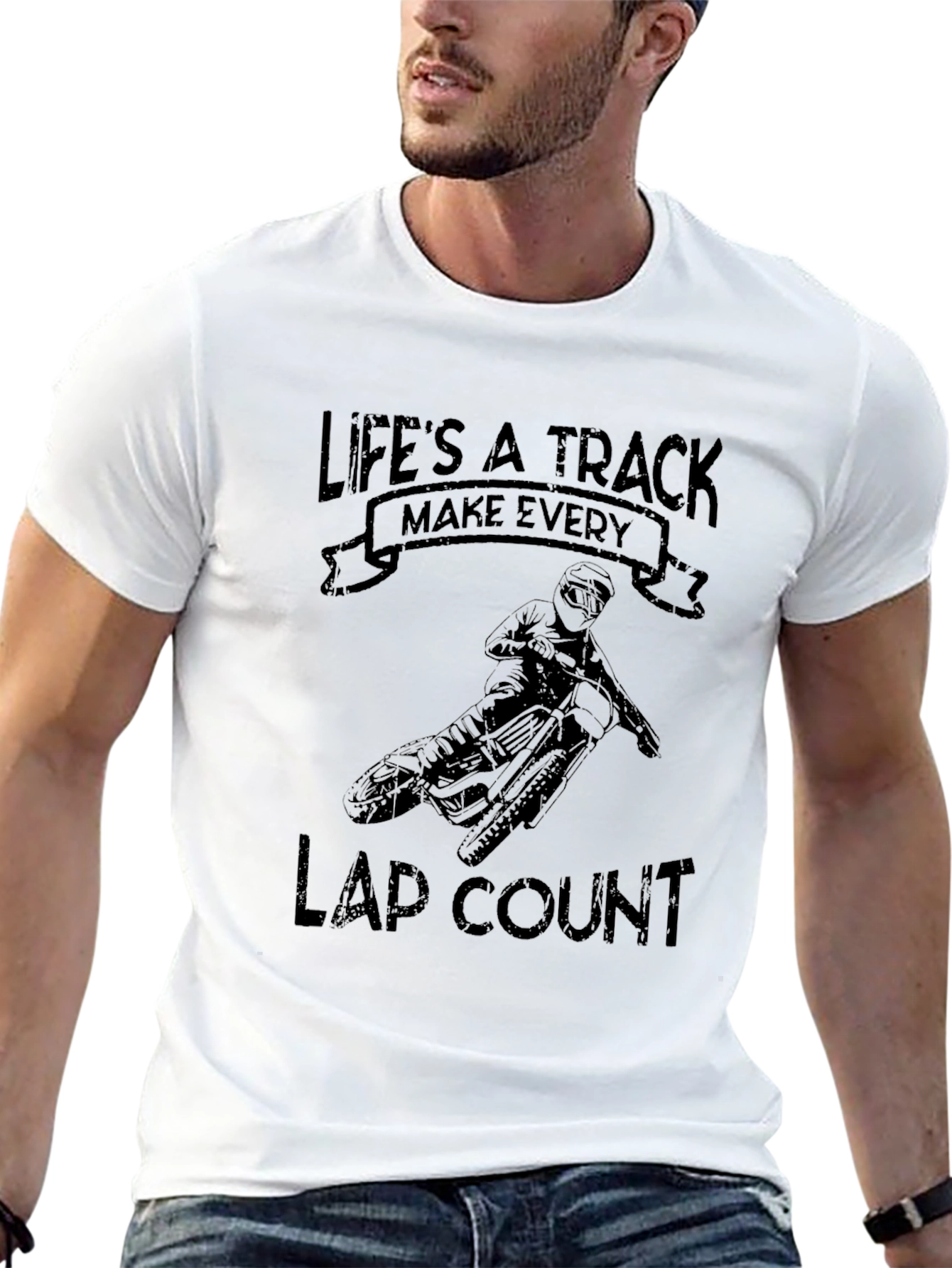Lifes a Track T-Shirt - Motocross Design