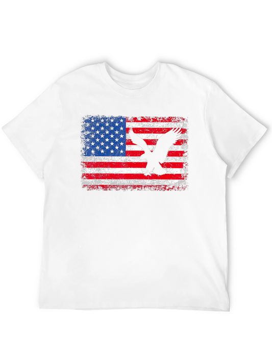 American Flag Eagle Graphic Tee - Patriotic Style
