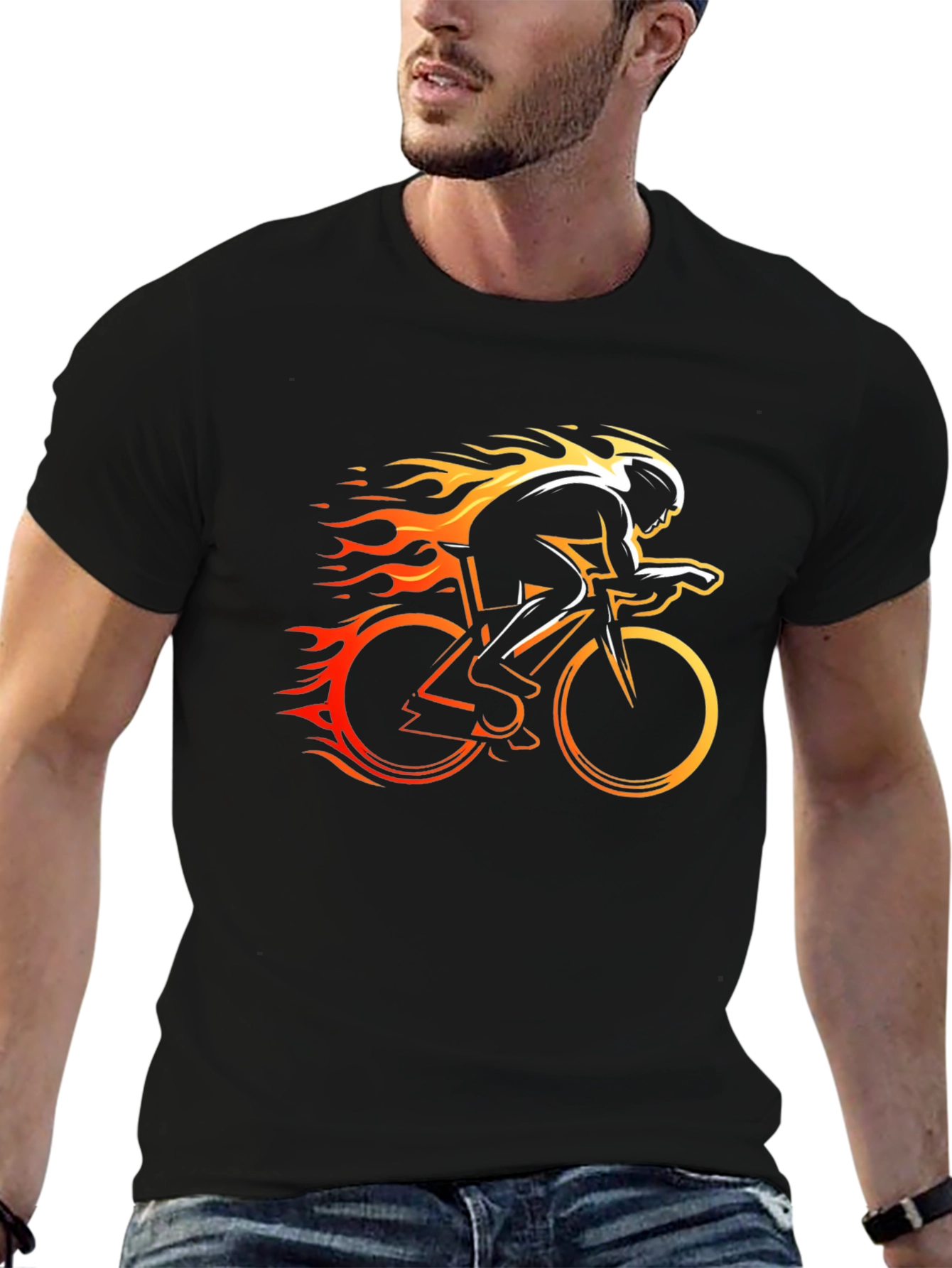 Burning Speed Cycling T-Shirt - Black