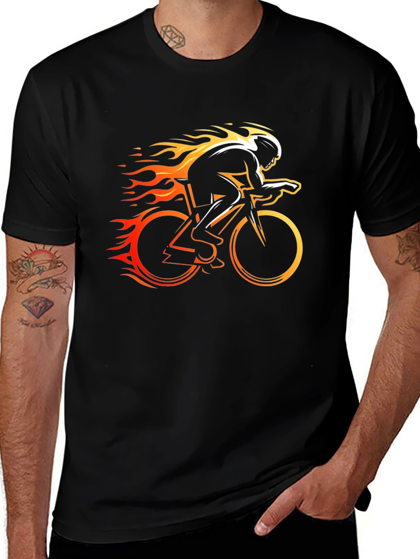 Burning Speed Cycling T-Shirt - Black