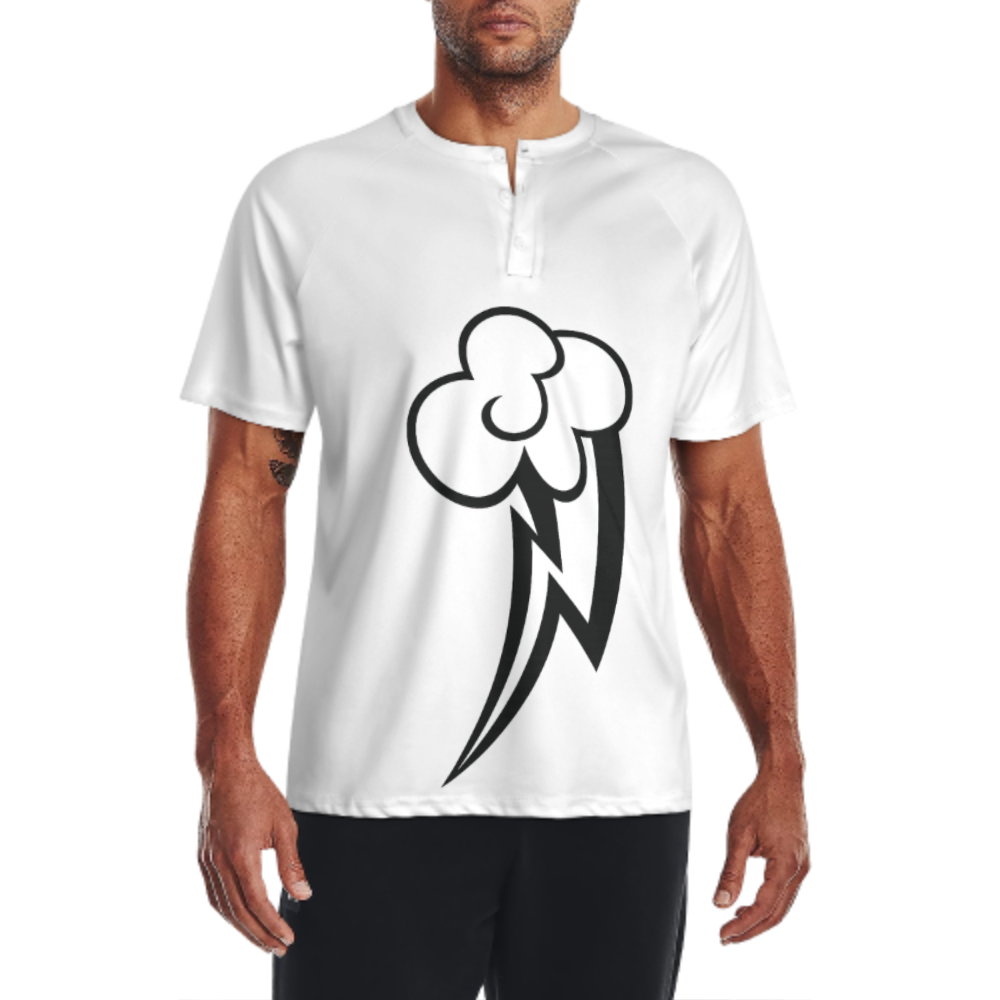 Minimal Lightning Cloud Graphic Tee, Retro Cartoon Streetwear Shirt, Monochrome Bolt Design T-Shirt, Aesthetic Urban Fashion Top(z750)