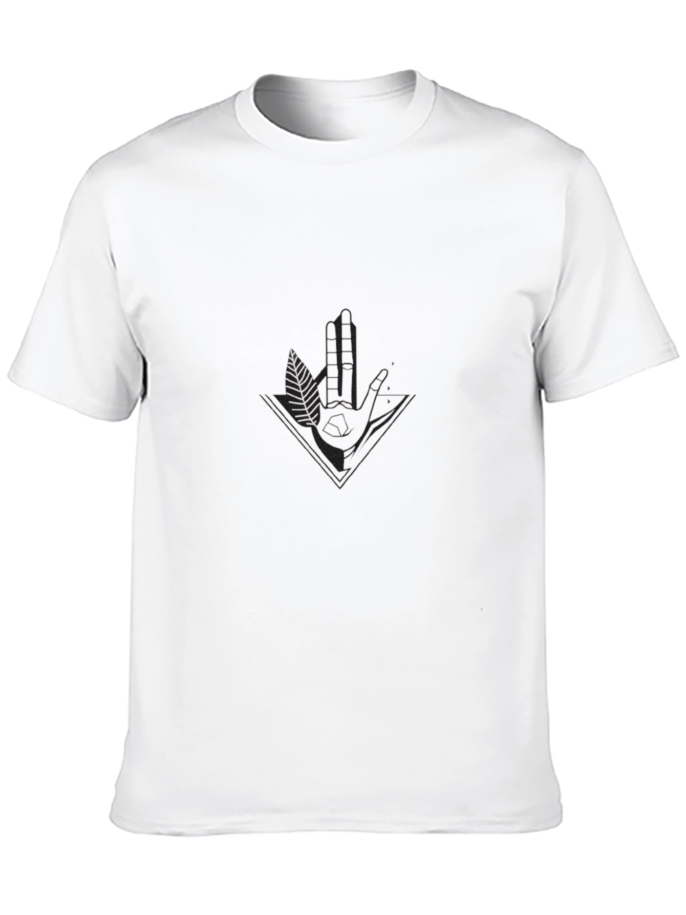 Mens Black Graphic Tee - Modern Print
