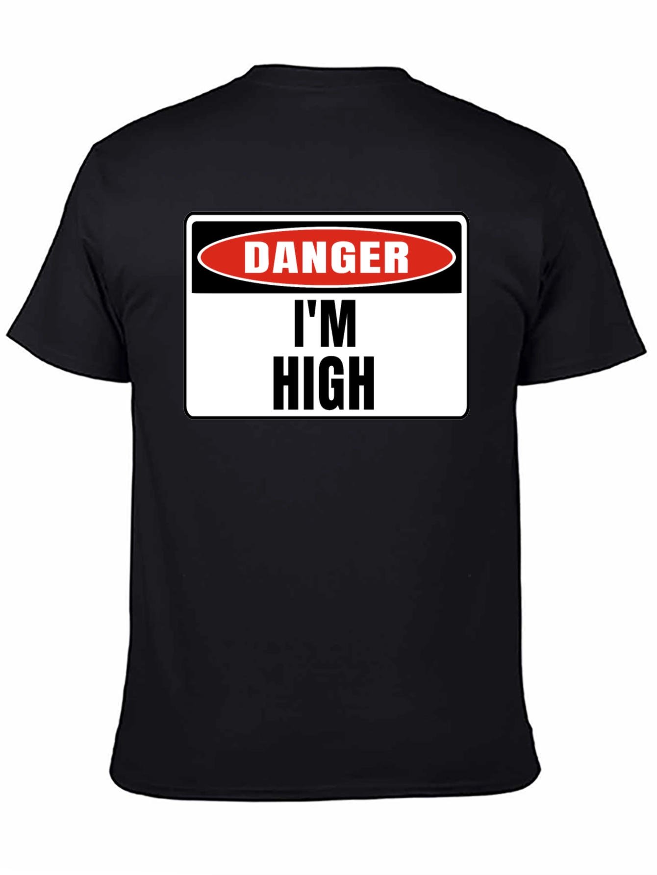 Danger Im High Graphic T-Shirt - Black Cotton Tee
