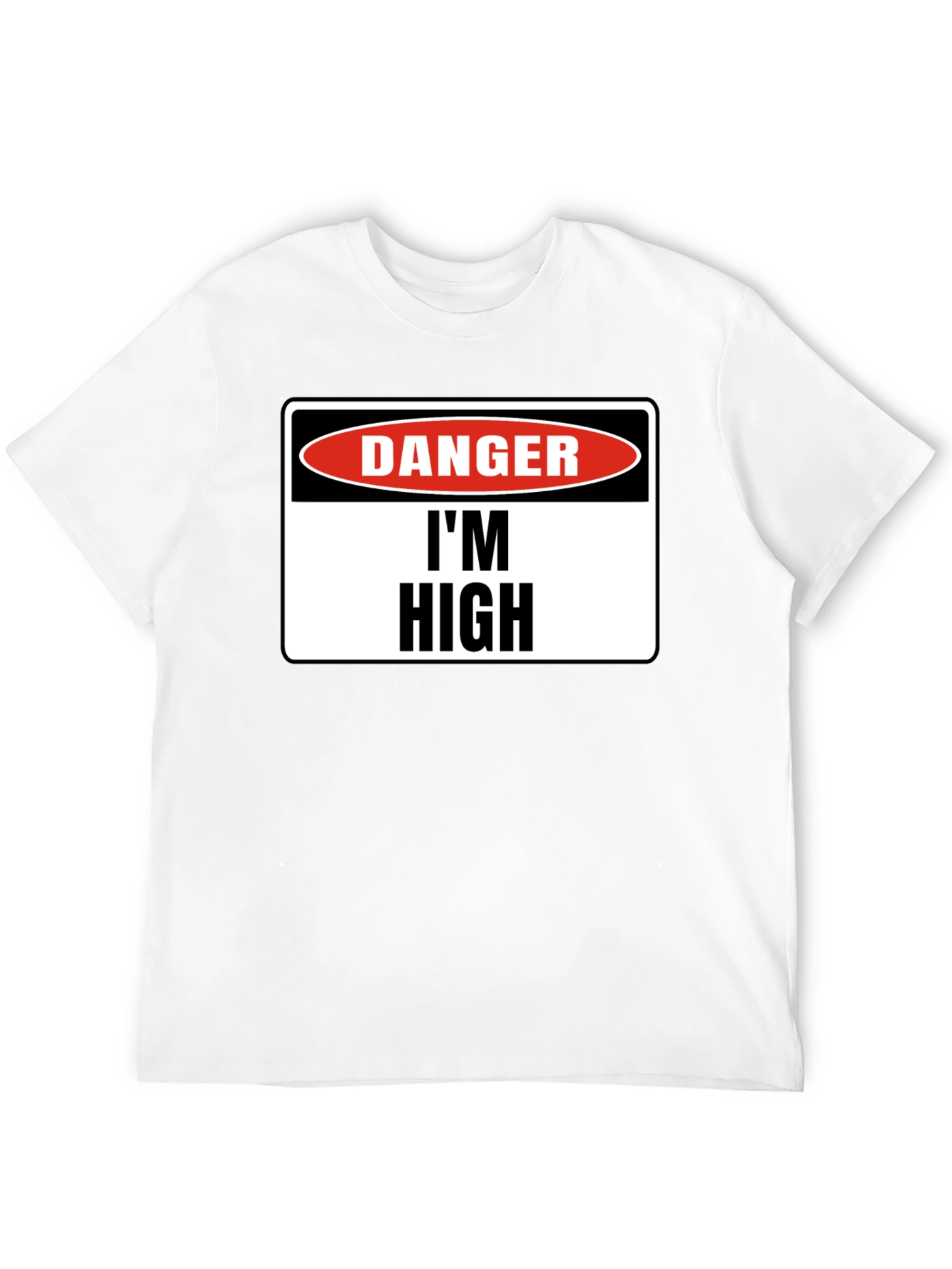 Danger Im High Graphic T-Shirt - Black Cotton Tee