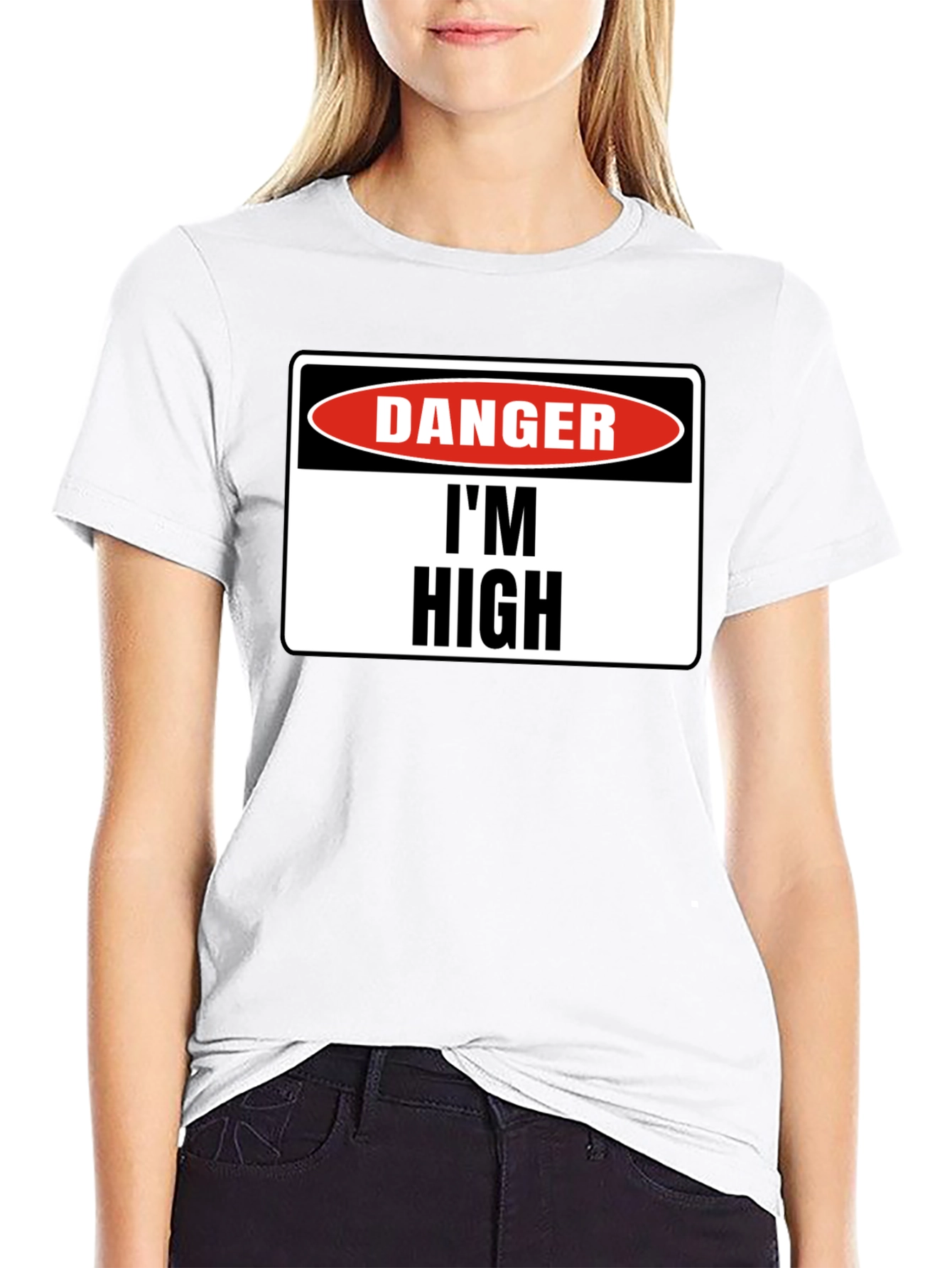 Danger Im High Graphic T-Shirt - Black Cotton Tee