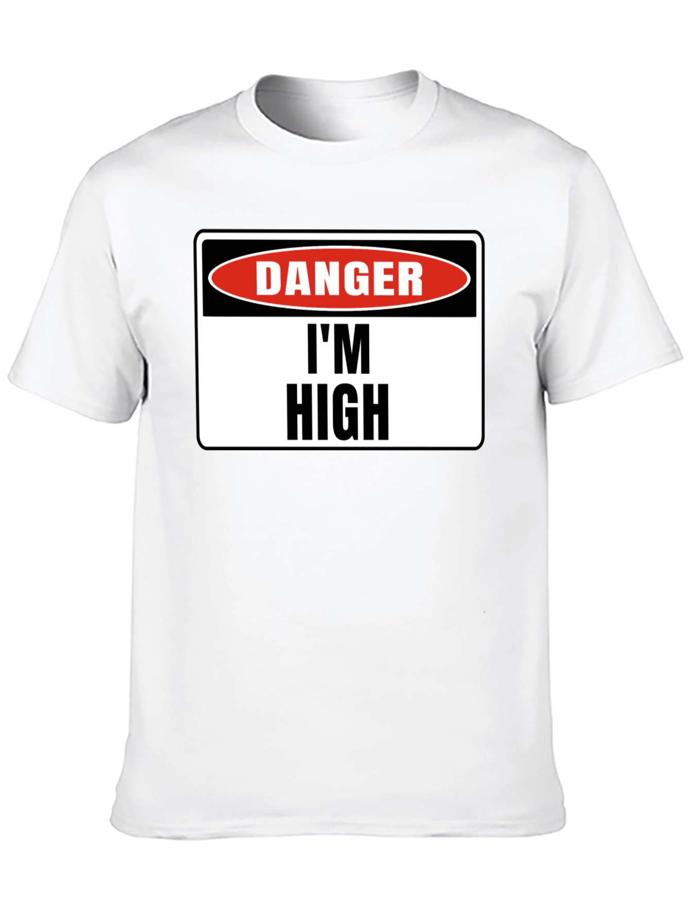 Danger Im High Graphic T-Shirt - Black Cotton Tee