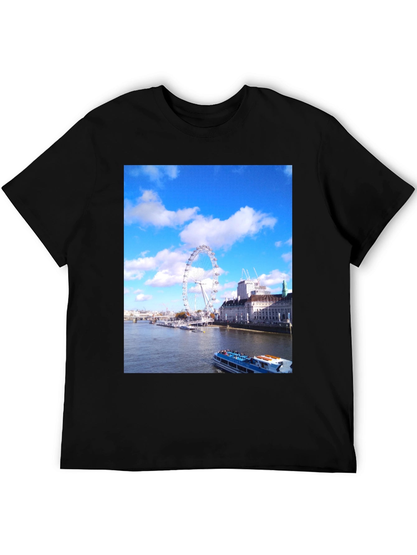 London Eye View Graphic T-Shirt - Tourist Souvenir Tee