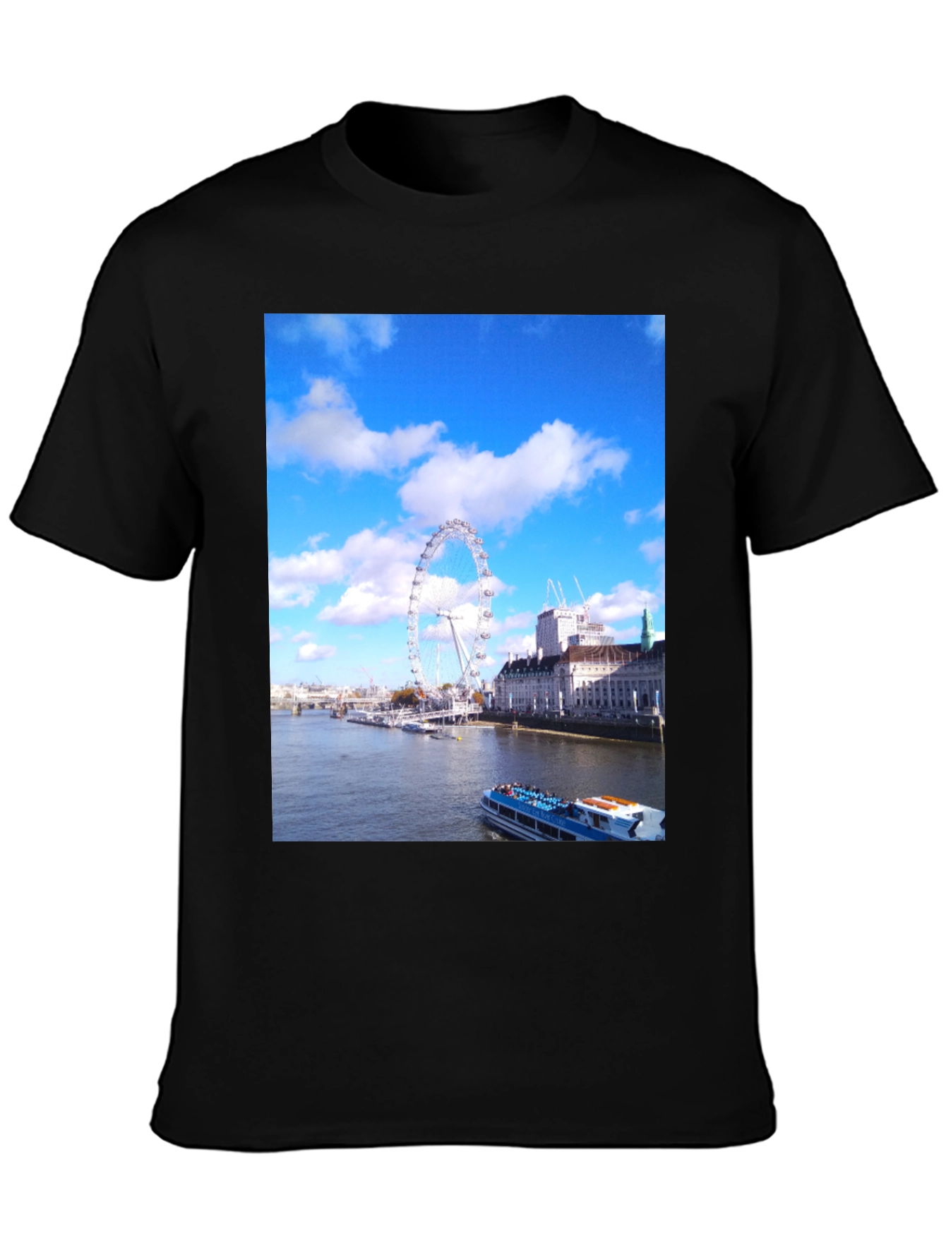 London Eye View Graphic T-Shirt - Tourist Souvenir Tee