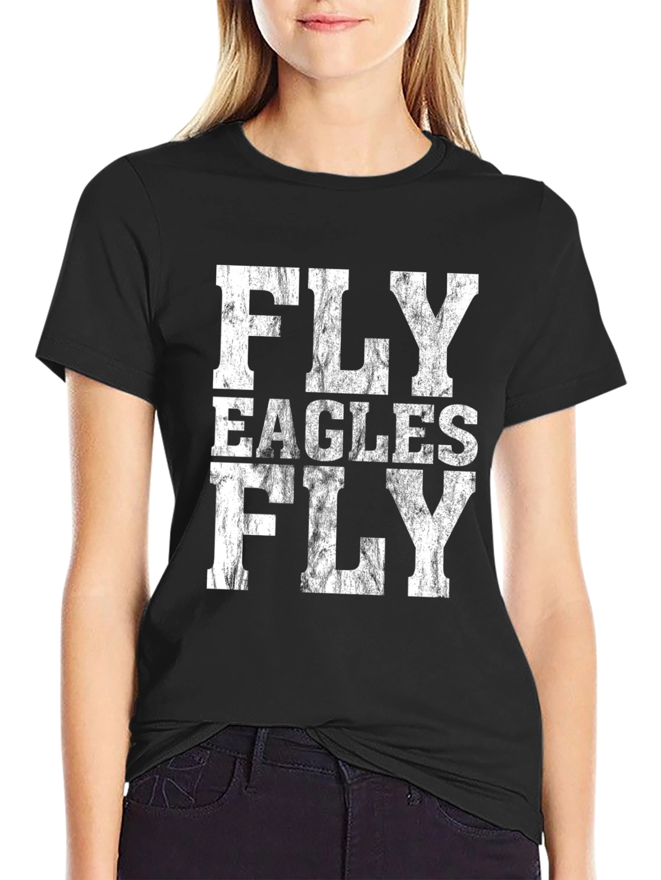 Fly Eagles Fly Black T-Shirt
