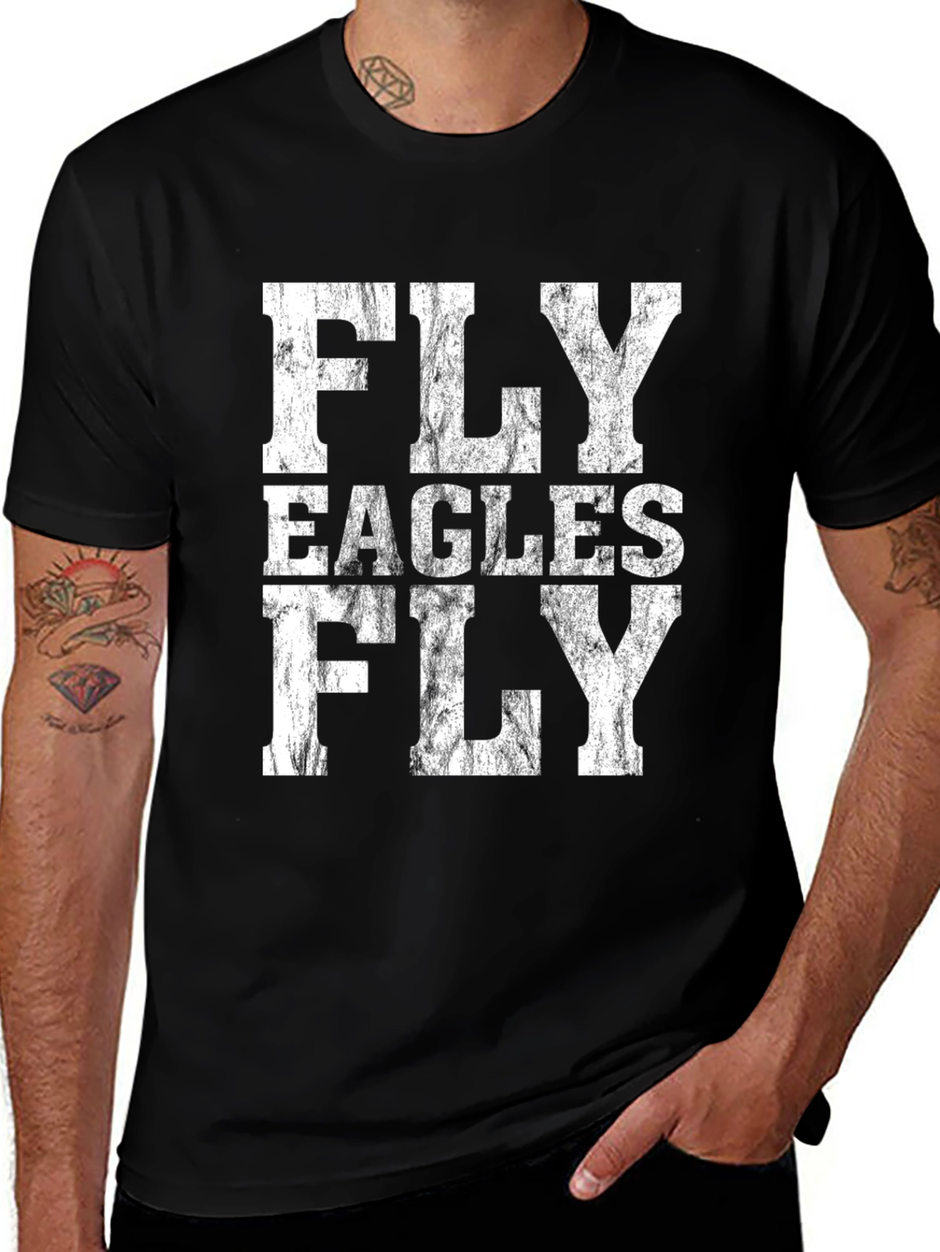 Fly Eagles Fly Black T-Shirt