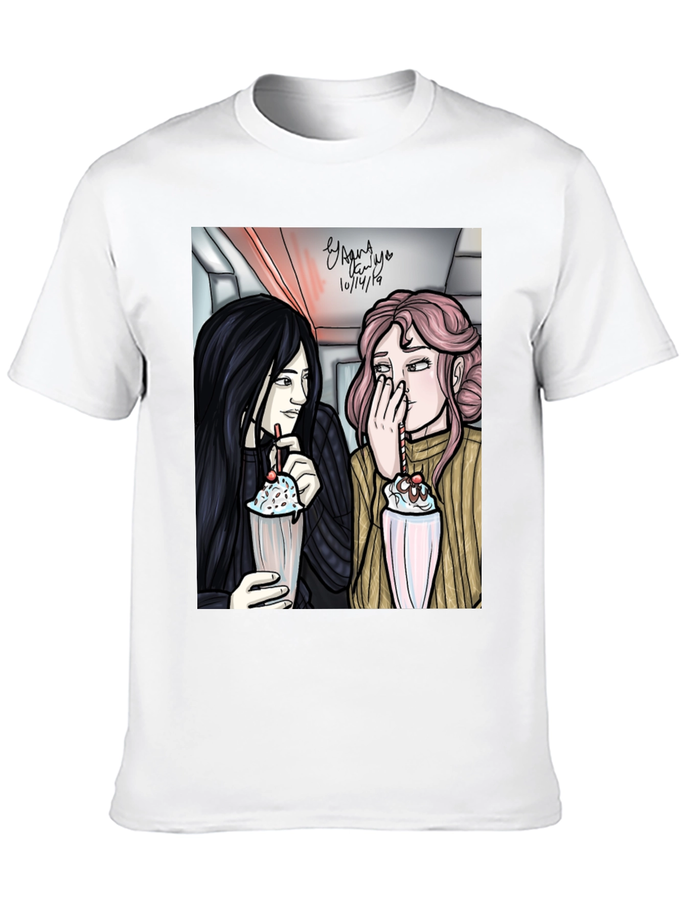 Cartoon Graphic Tee - Milkshake