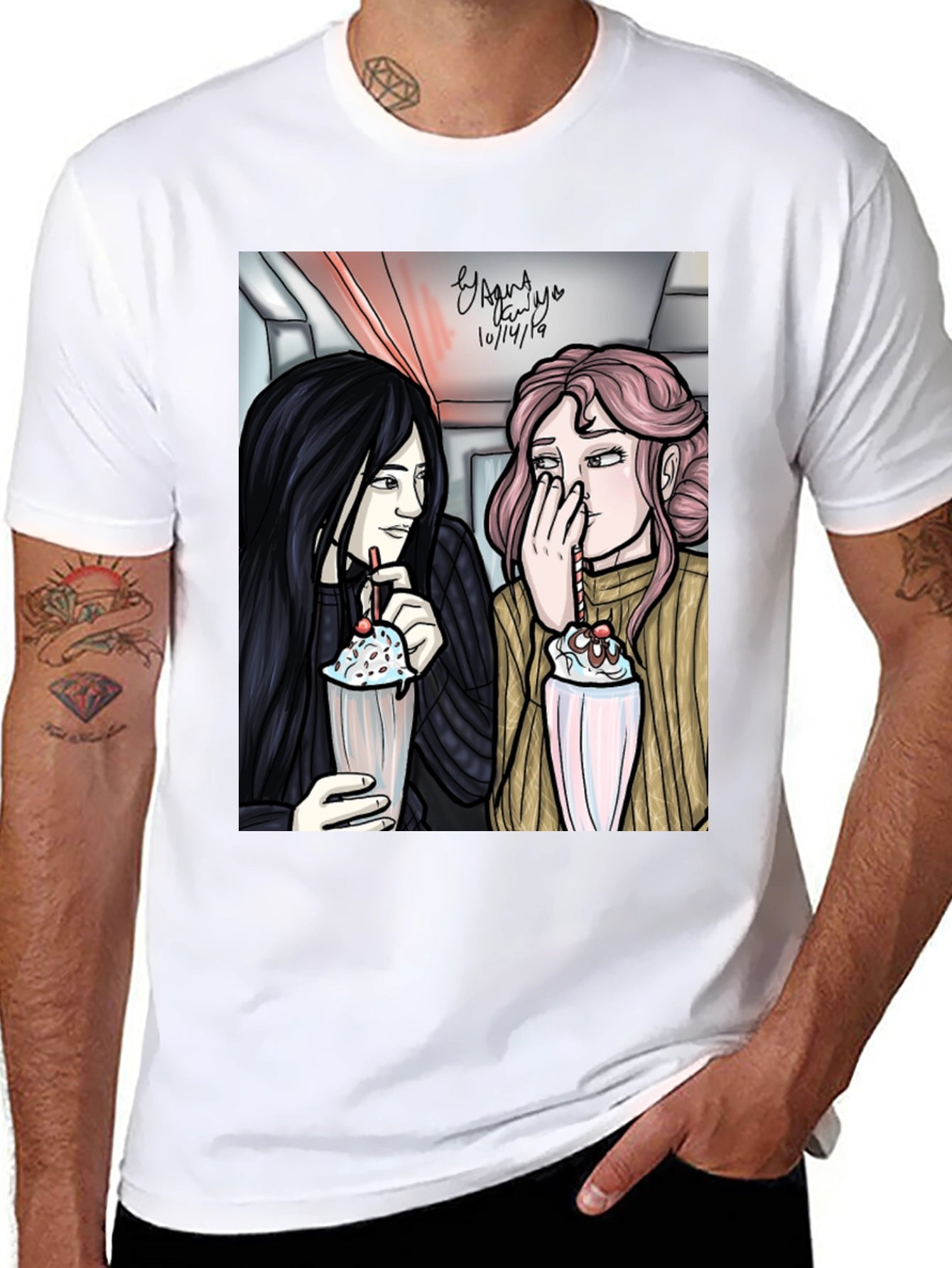 Cartoon Graphic Tee - Milkshake