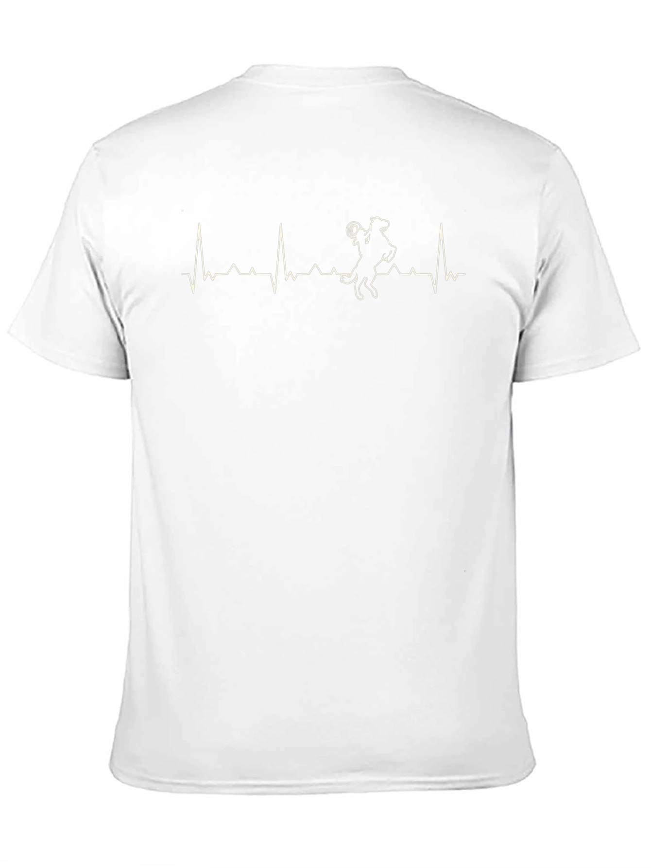 Dog Frisbee Heartbeat Graphic Tee - Black Cotton Shirt