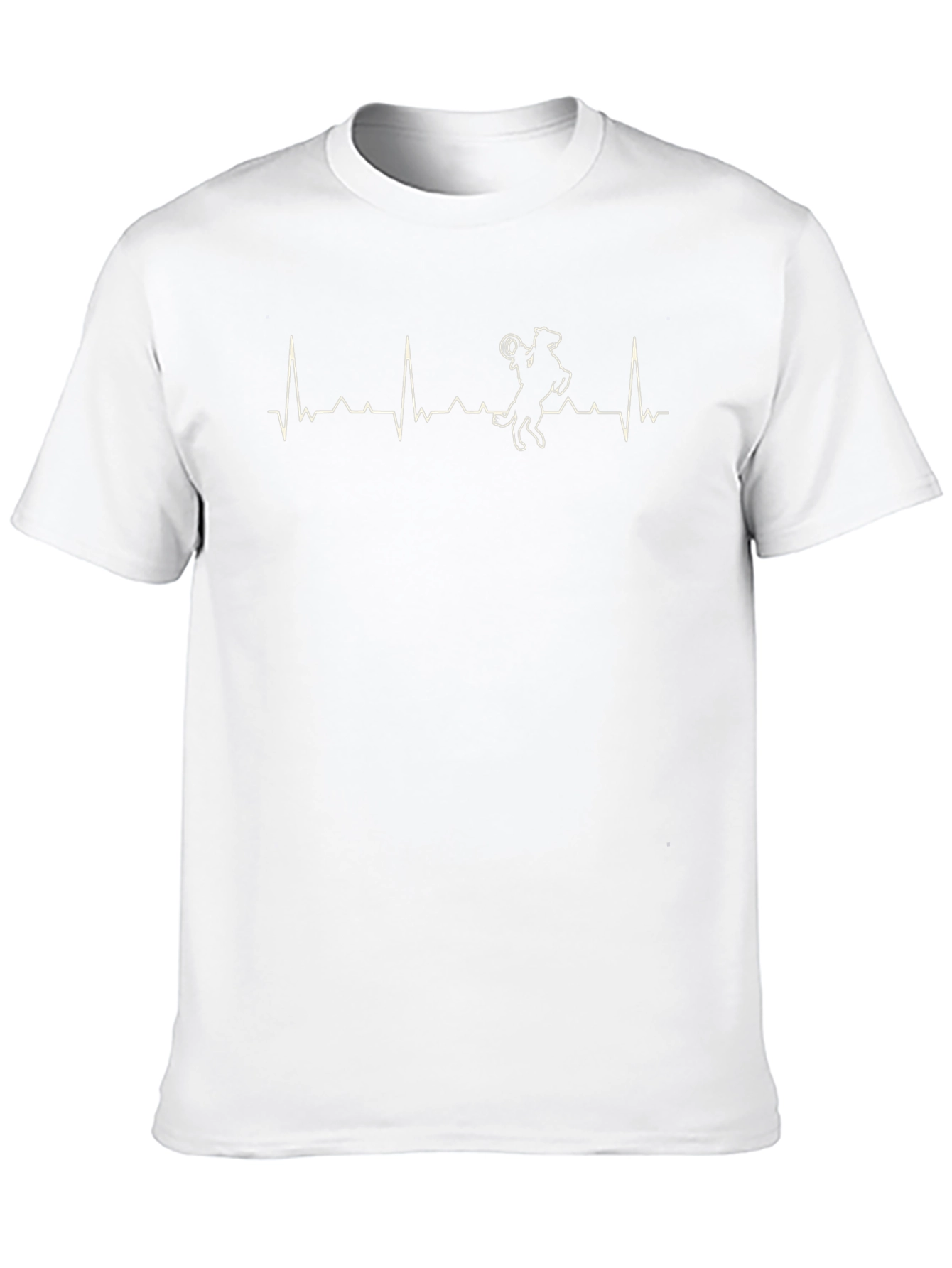 Dog Frisbee Heartbeat Graphic Tee - Black Cotton Shirt