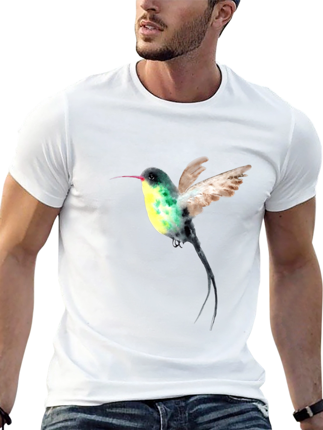 Hummingbird Graphic Black T-Shirt