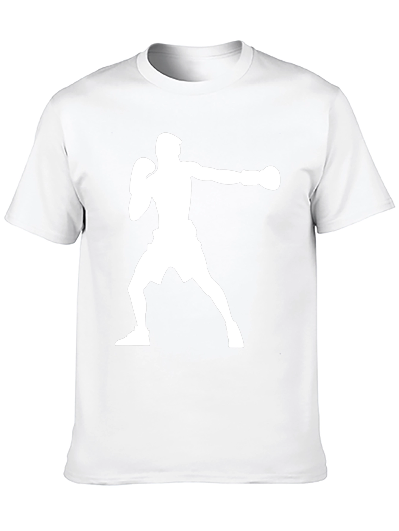 Boxing Silhouette Graphic T-Shirt - Black