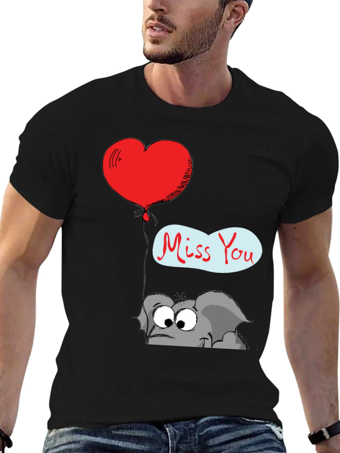 Cute Elephant Miss You T-Shirt