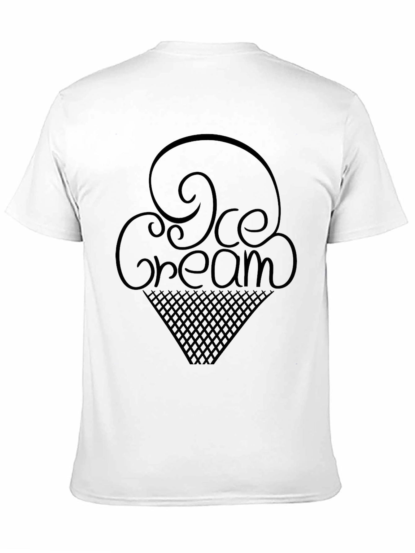Ice Cream Graphic T-Shirt - Casual Black Tee