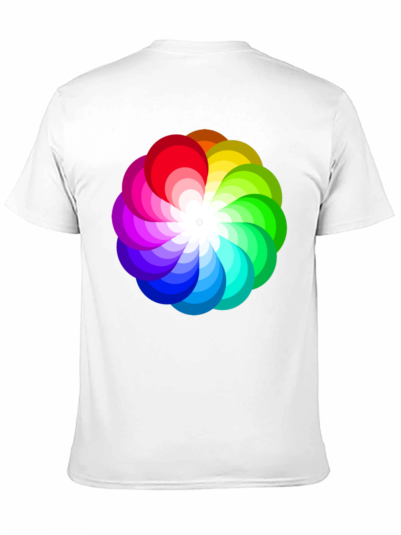 Vibrant Rainbow Flower Graphic T-Shirt - Stylish Mens Tee