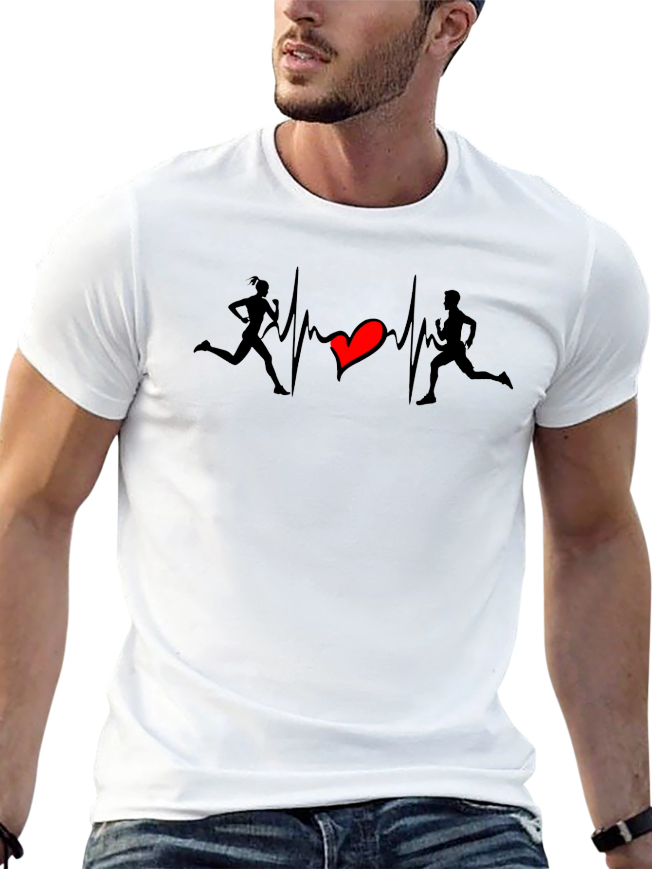 Runners Heartbeat Graphic Tee