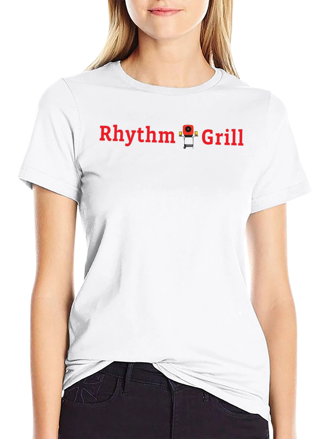 Rhythm Grill Graphic Print Black T-Shirt