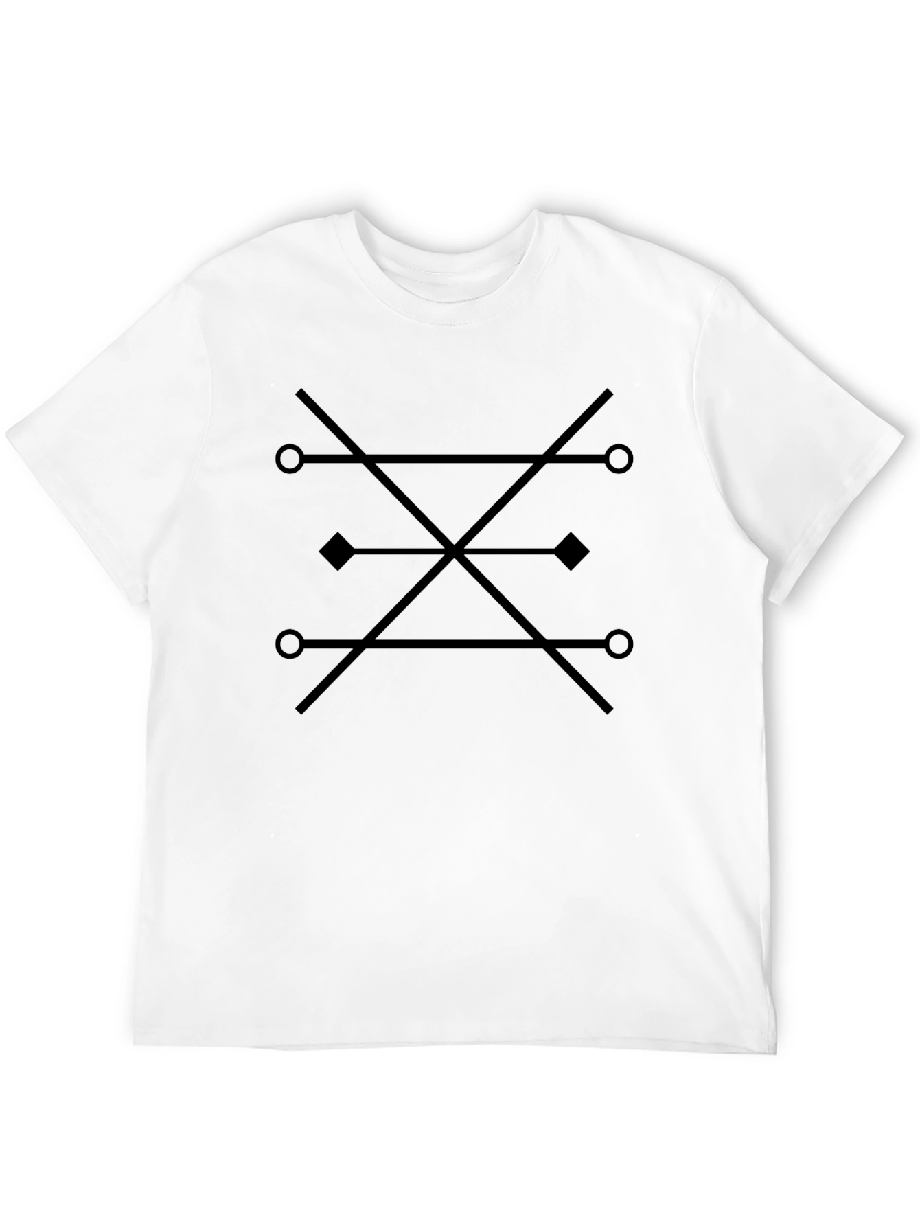 Geometric Pattern Black T-Shirt