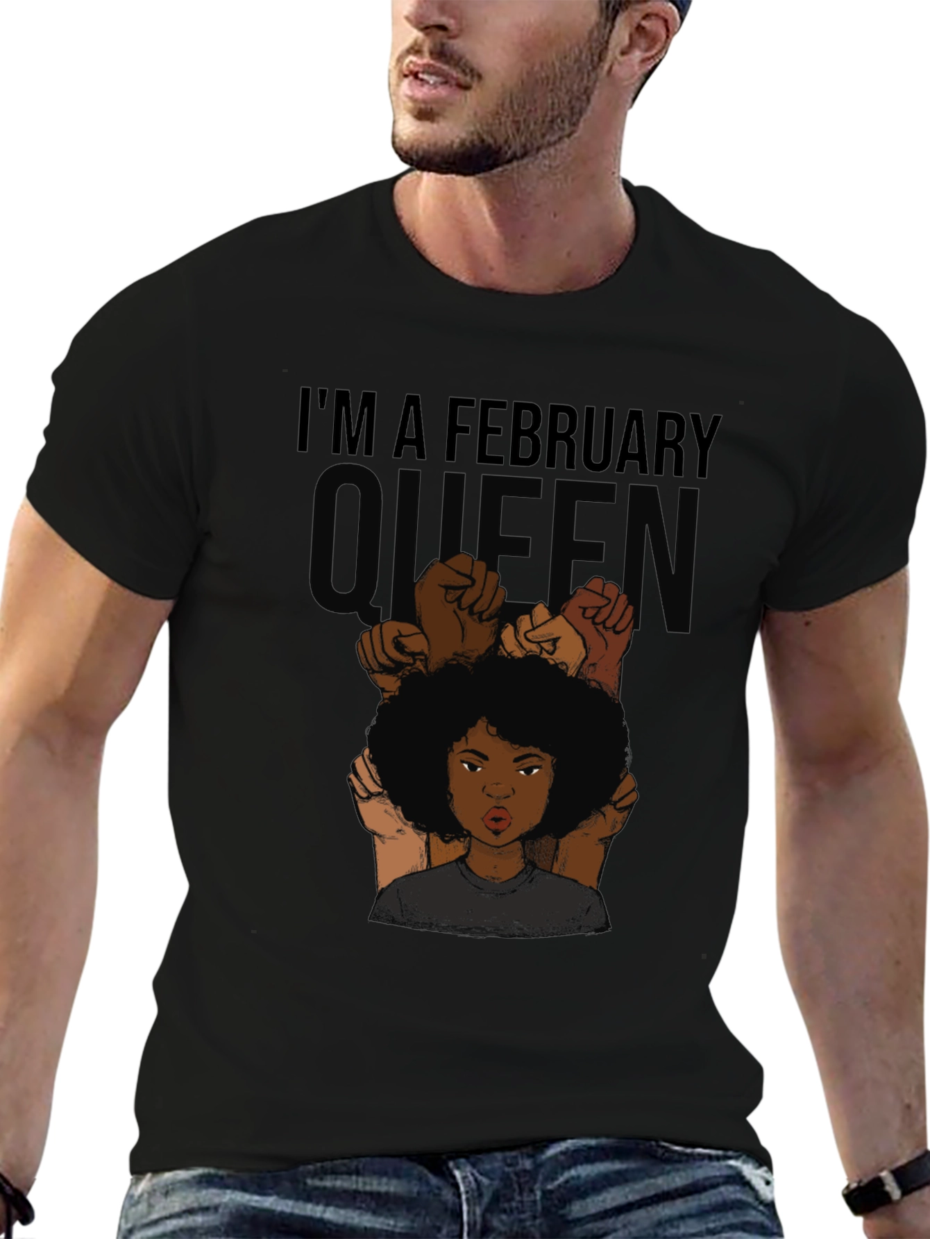 February Queen Graphic Tee - Black