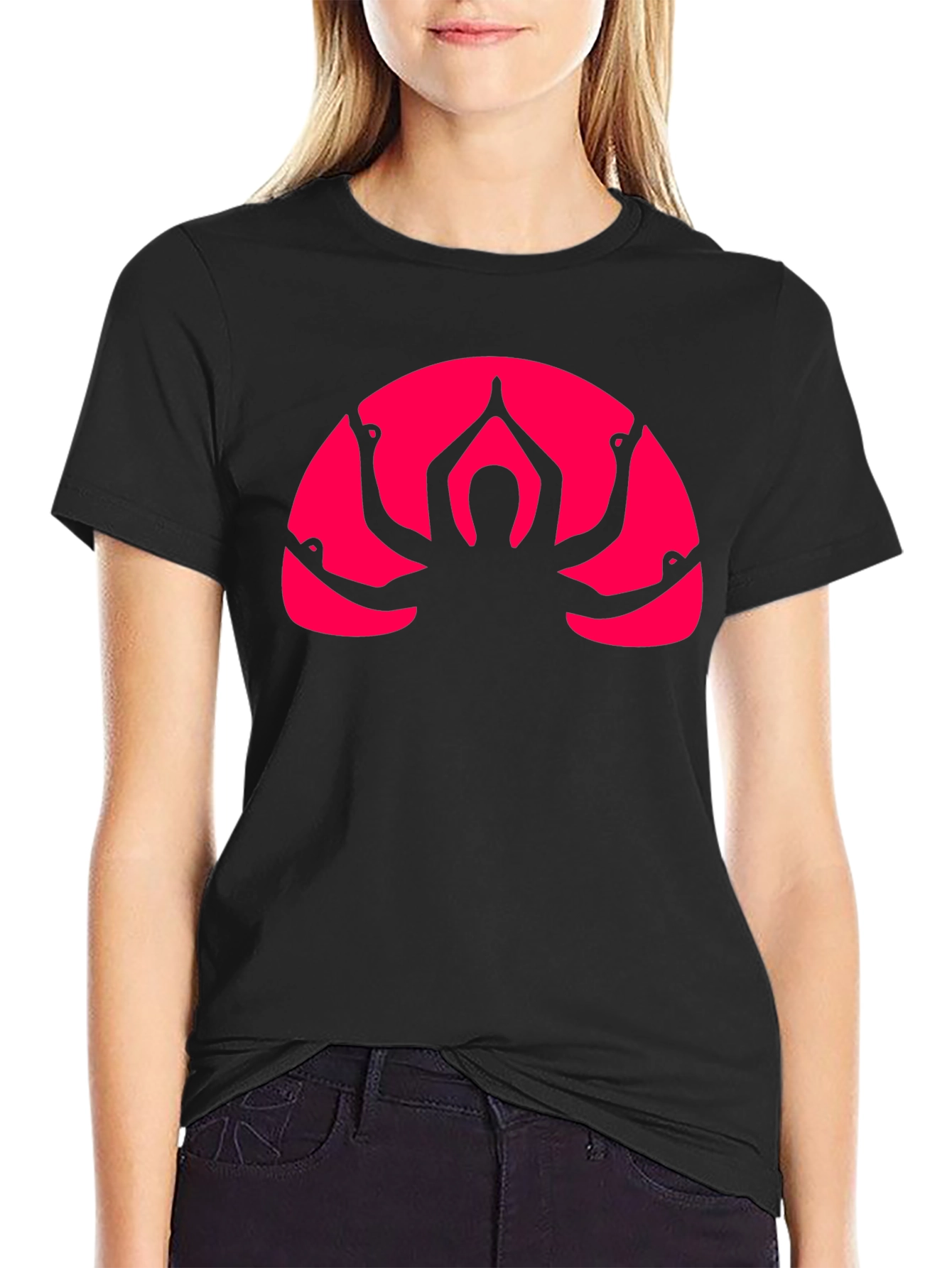 Yoga Arm Graphic Black T-Shirt