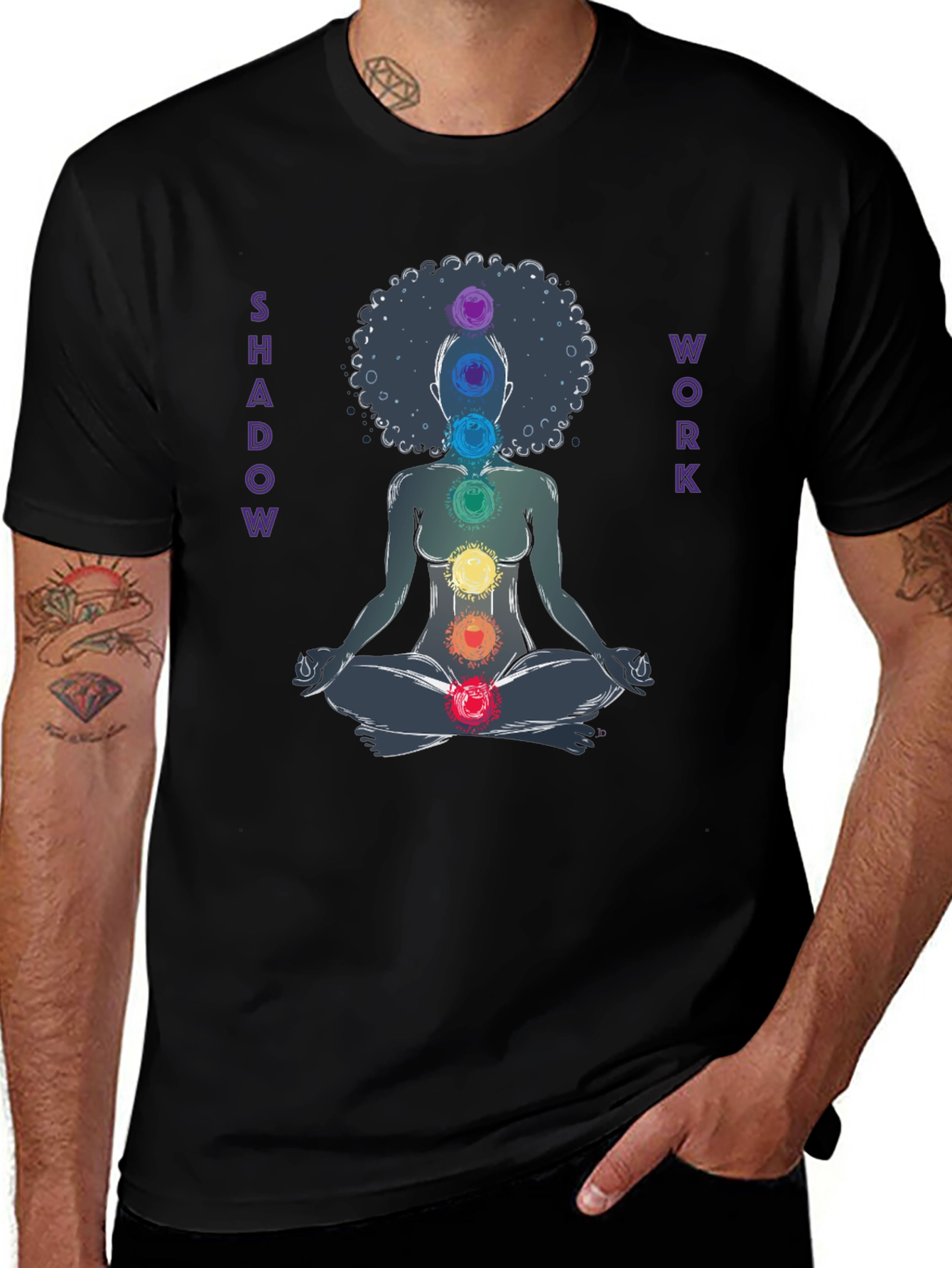 Shadow Work Chakra Meditation Graphic T-Shirt