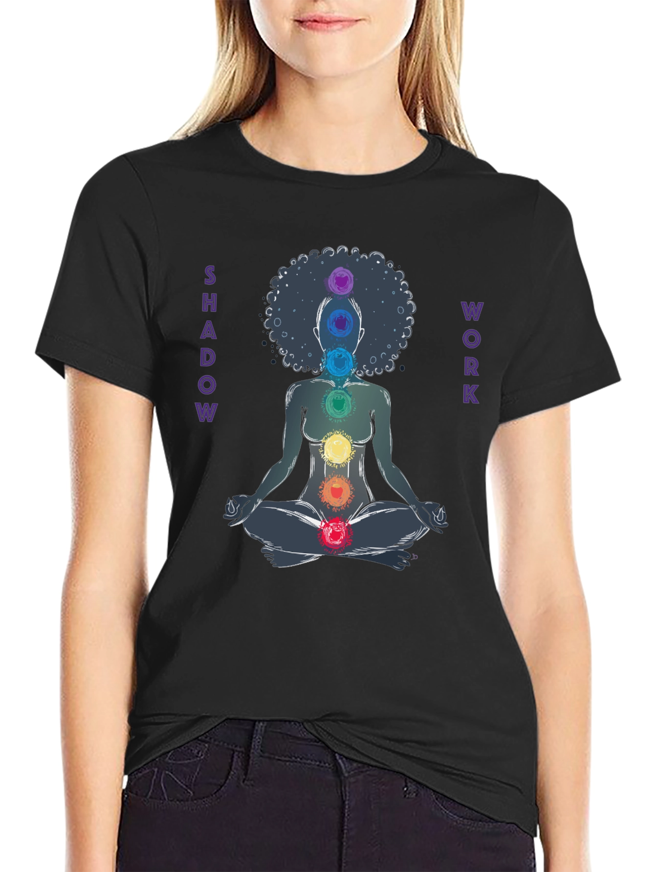 Shadow Work Chakra Meditation Graphic T-Shirt