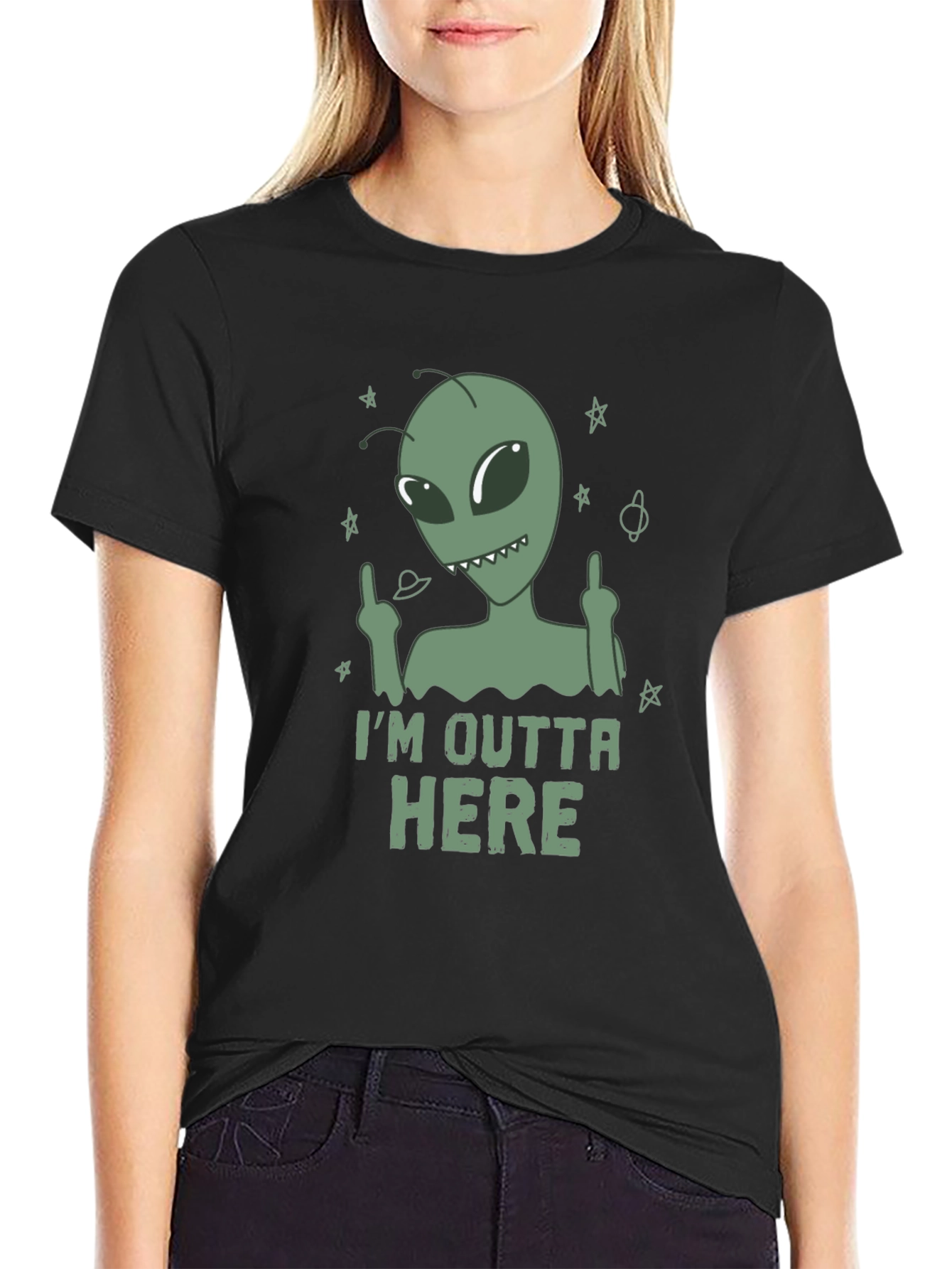Im Outta Here Alien Graphic T-Shirt
