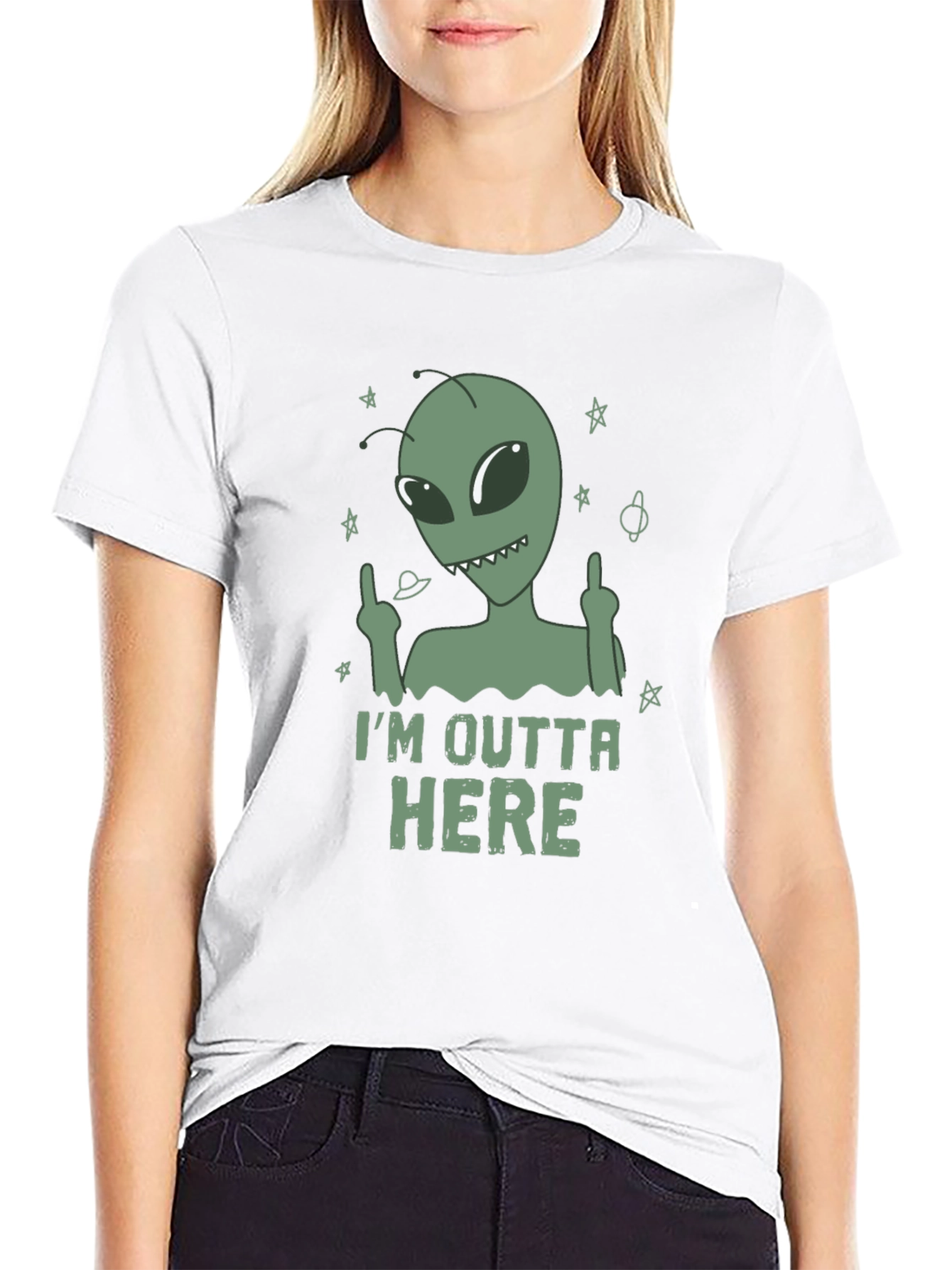 Im Outta Here Alien Graphic T-Shirt