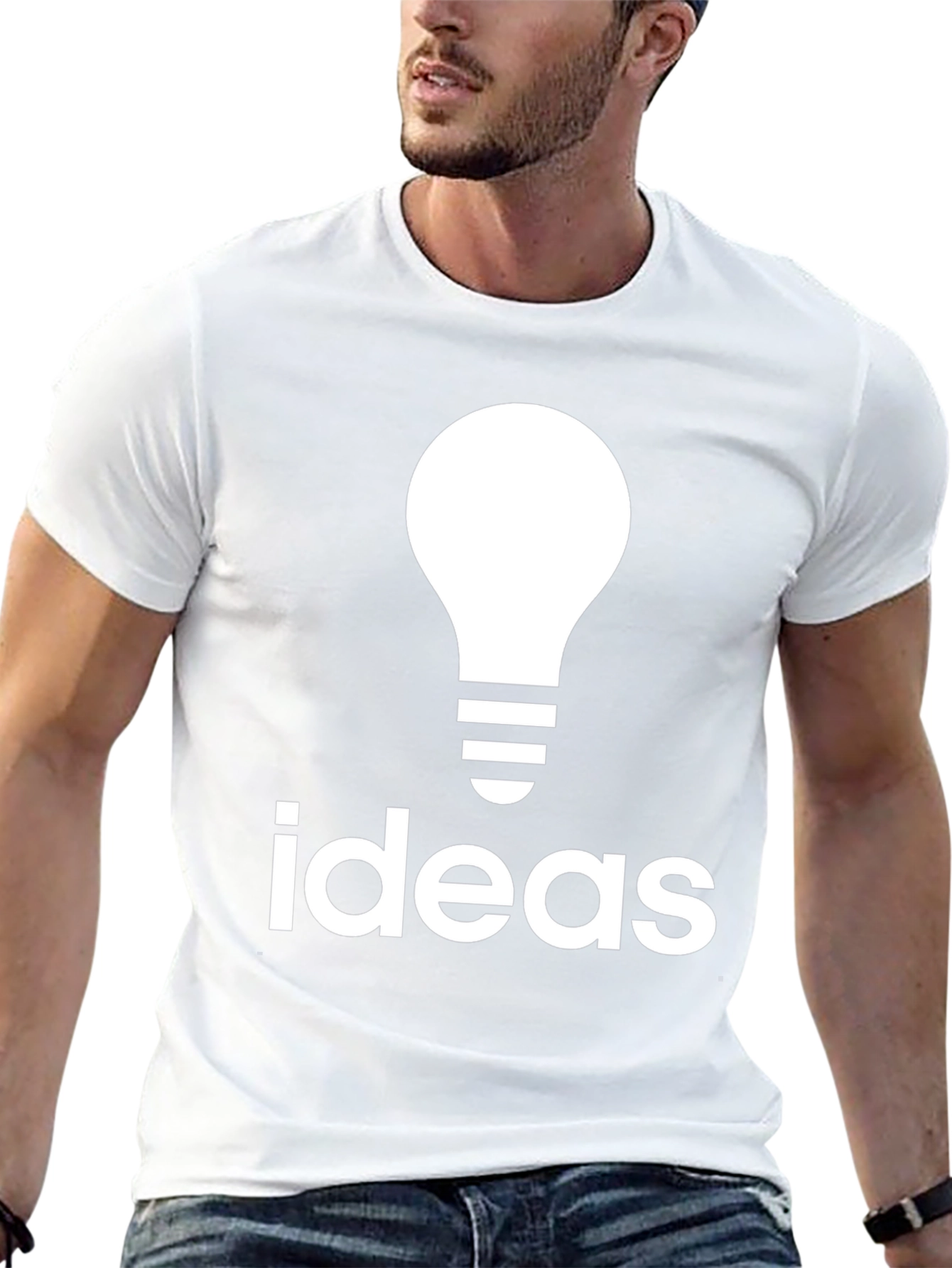 Ideas Lightbulb Graphic Tee - Think Different!