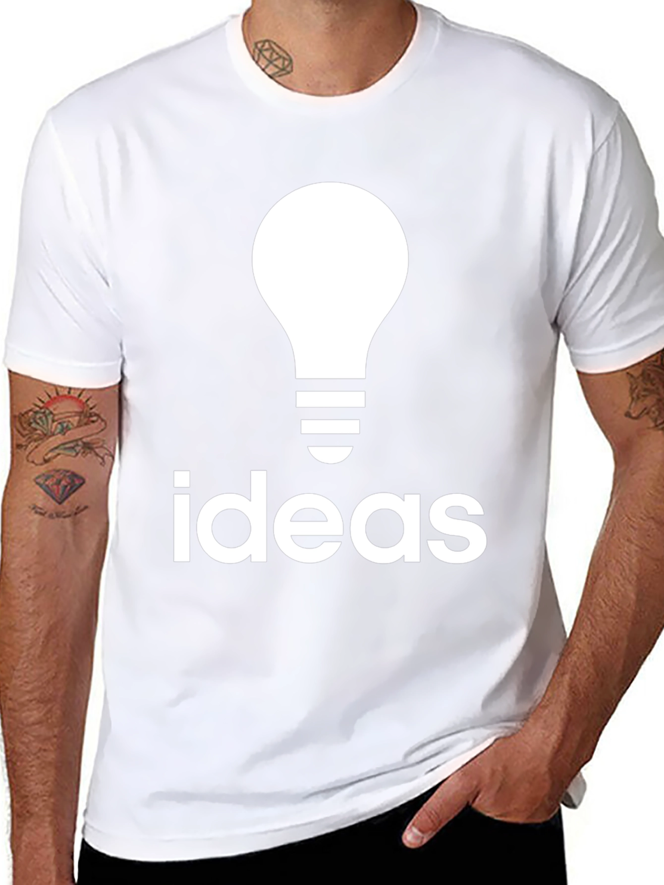 Ideas Lightbulb Graphic Tee - Think Different!